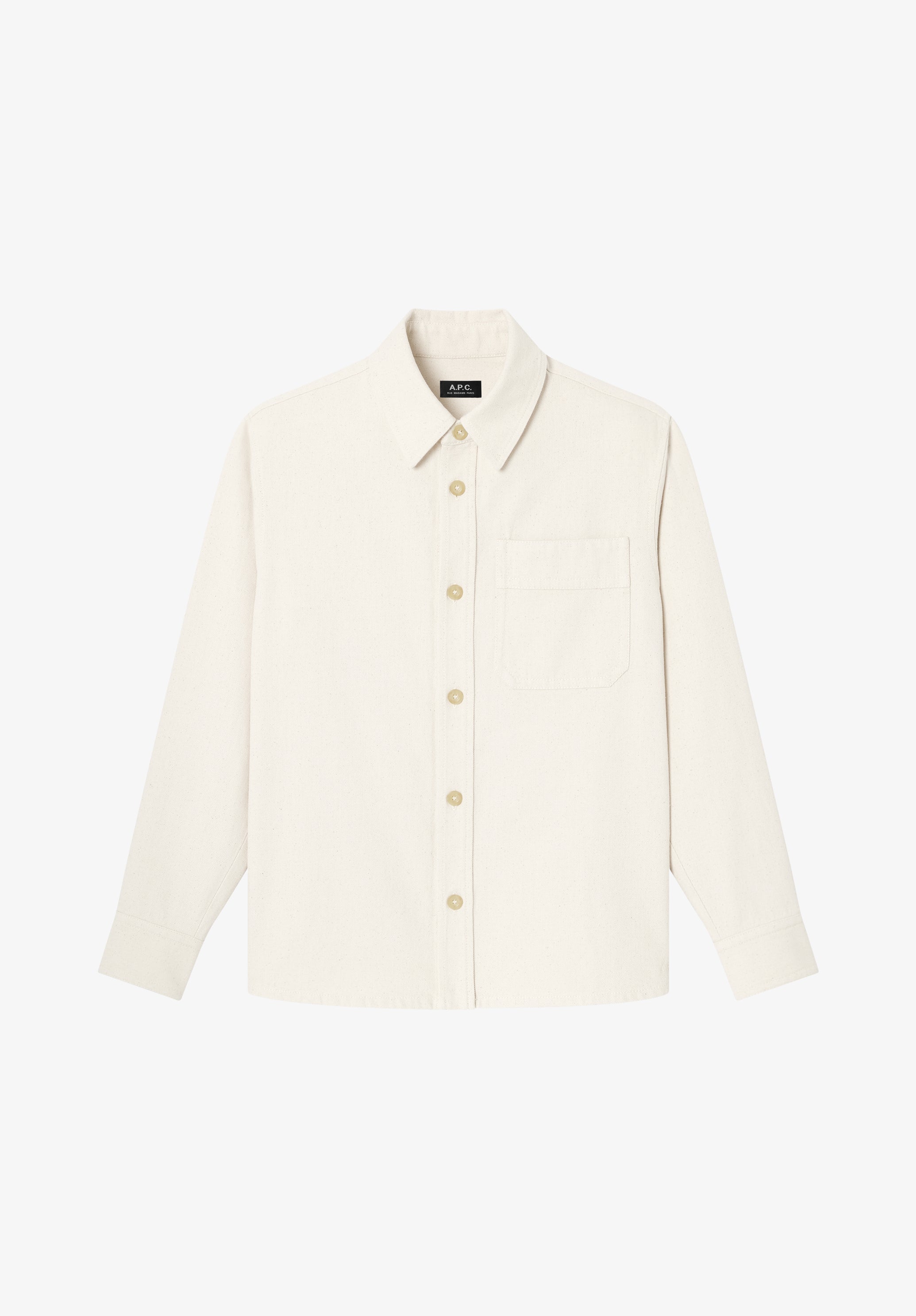 Loose off-white denim overshirt - 0