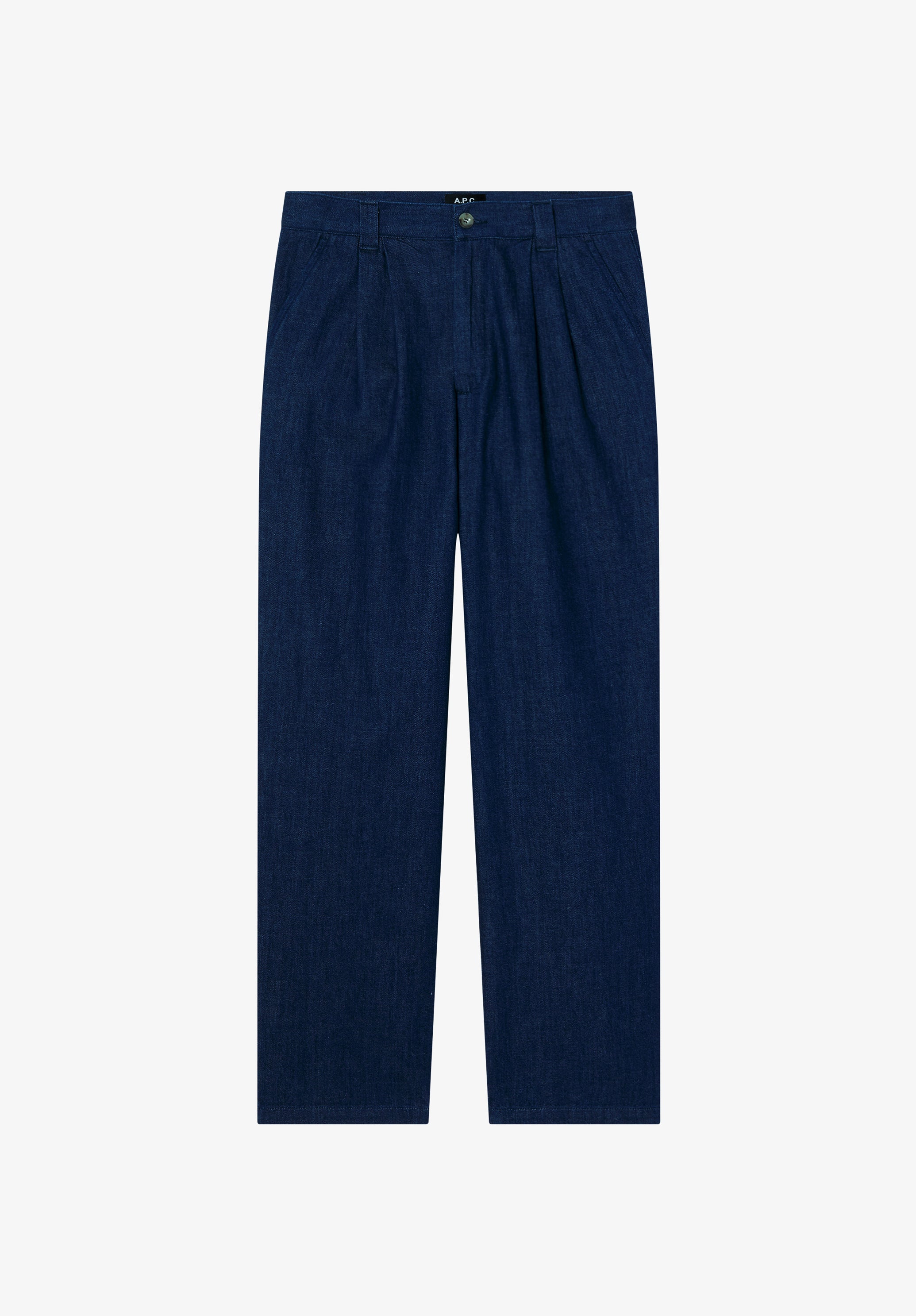 Loose pleated trousers in lightweight denim - 0