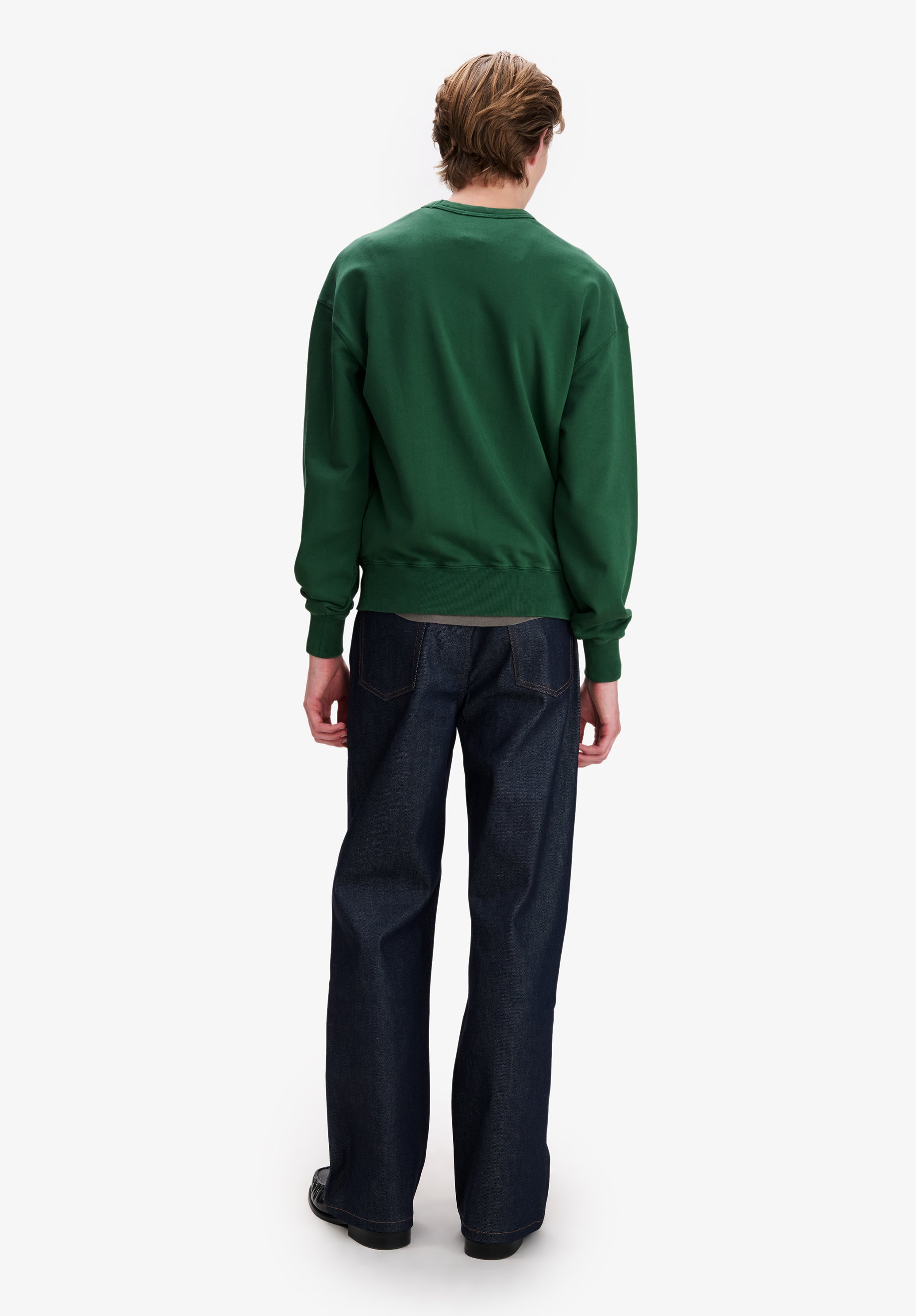 Dark green sweatshirt with vintage-effect A.P.C. logo - 2