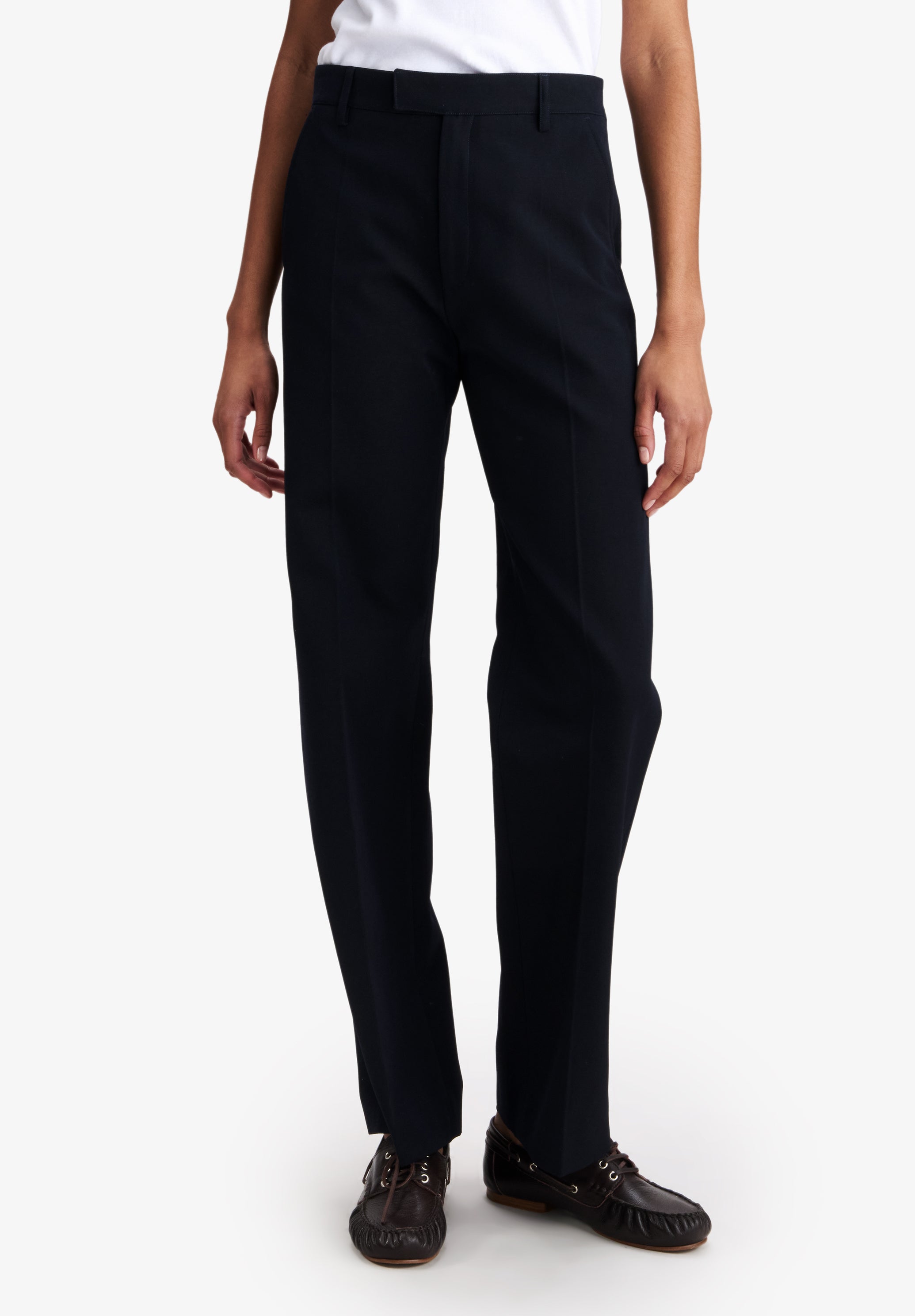 Navy blue tailored trousers - 3