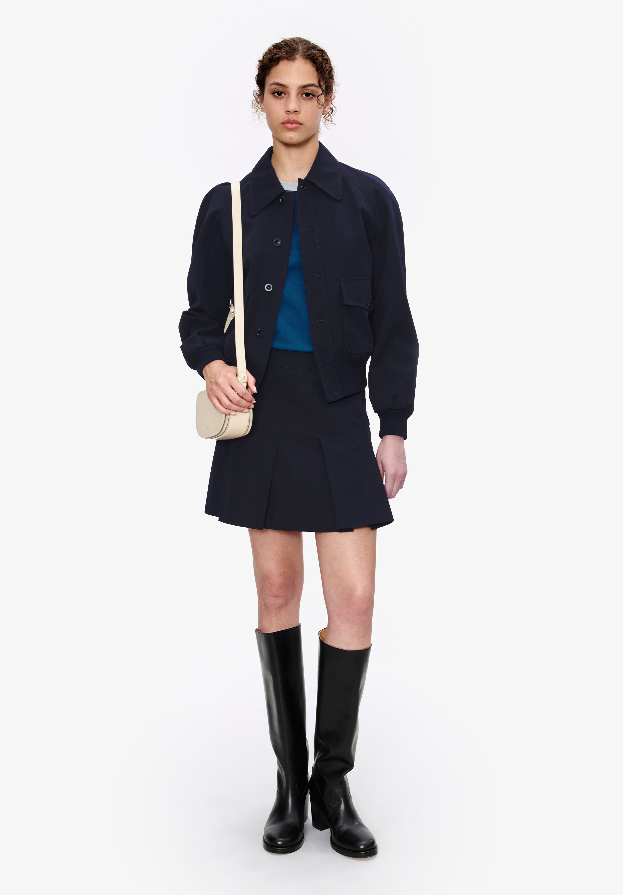 Jacket with raglan sleeves - 1