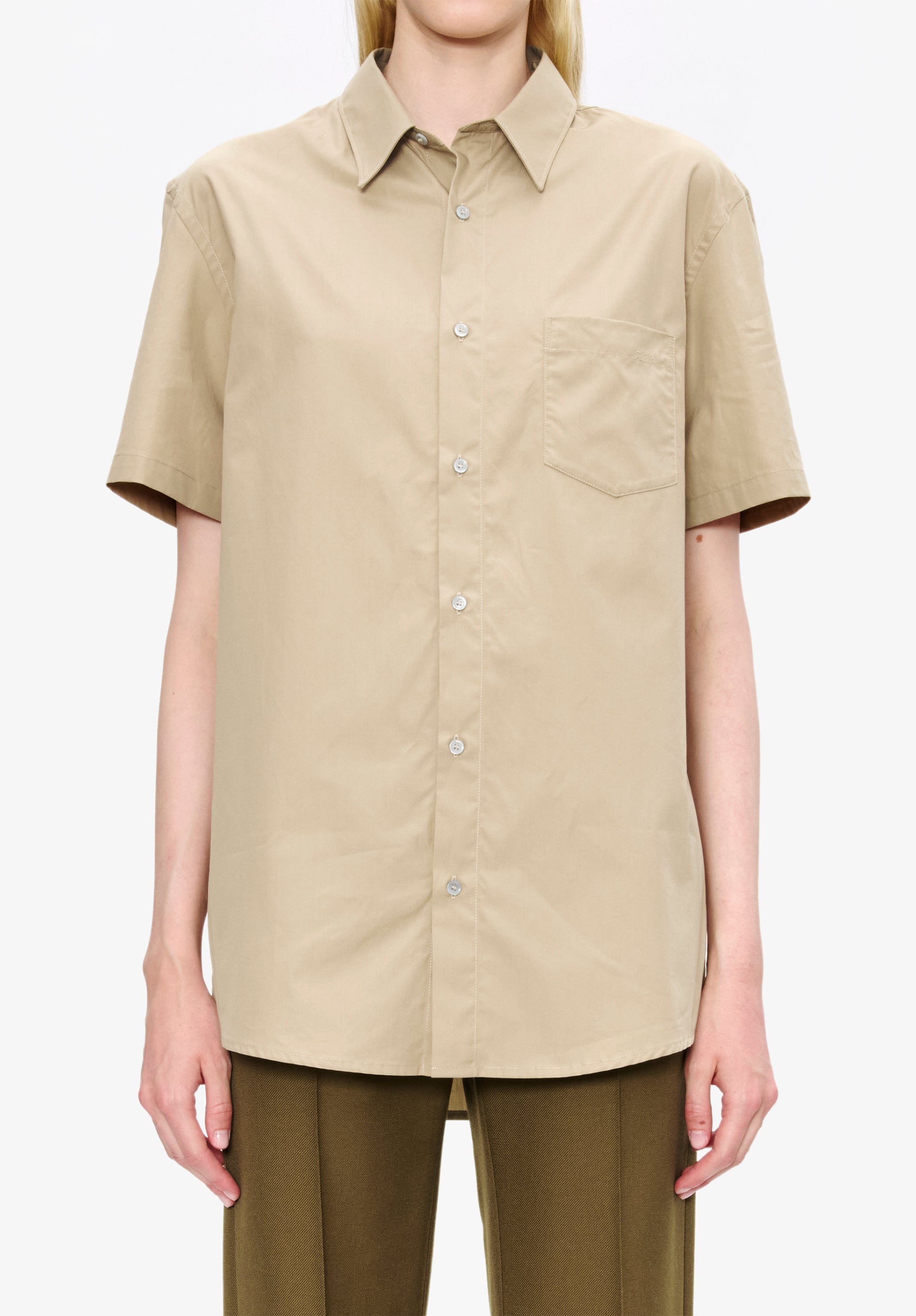 Poplin short-sleeve shirt - 4