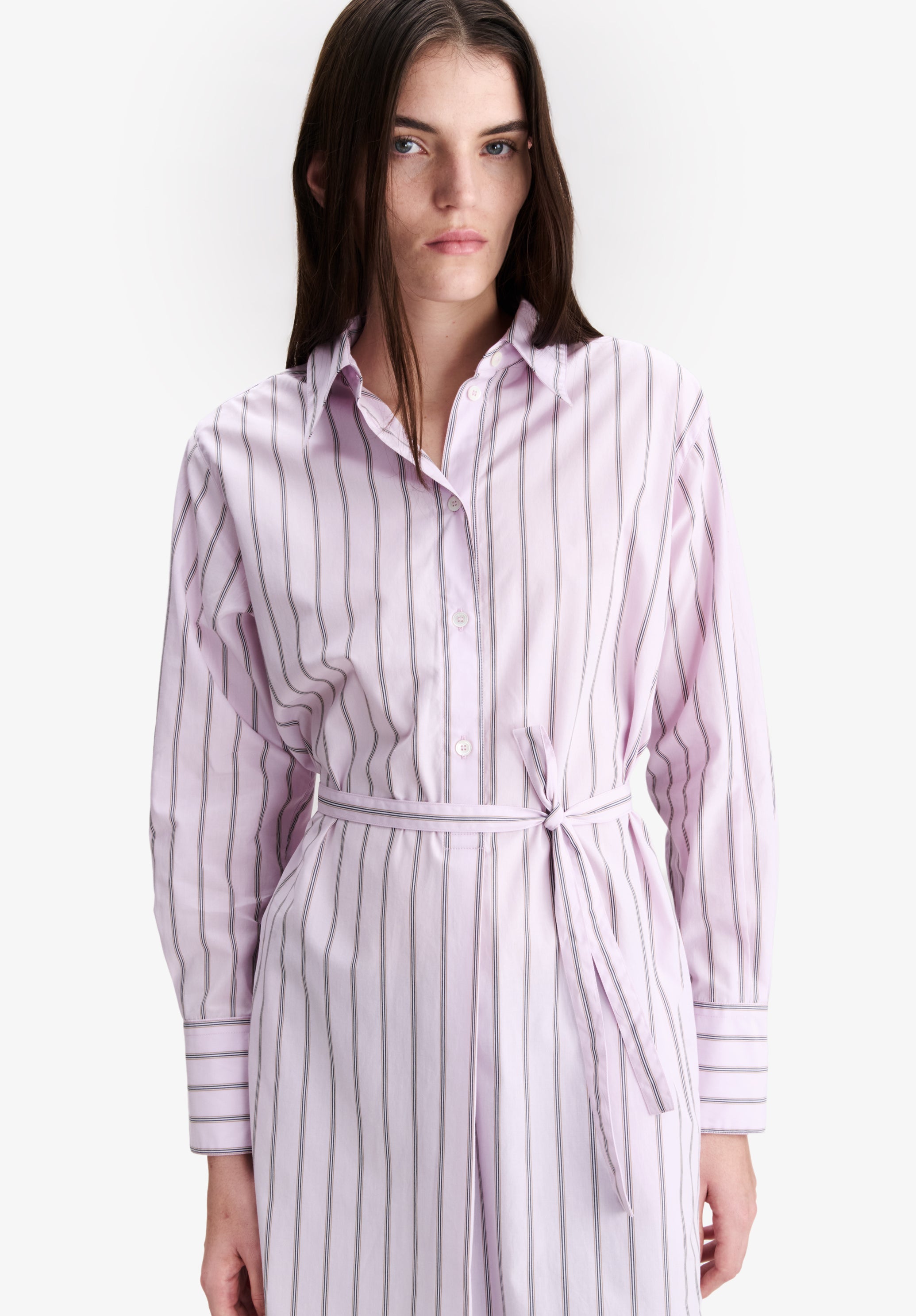 Long pink shirt dress - 3