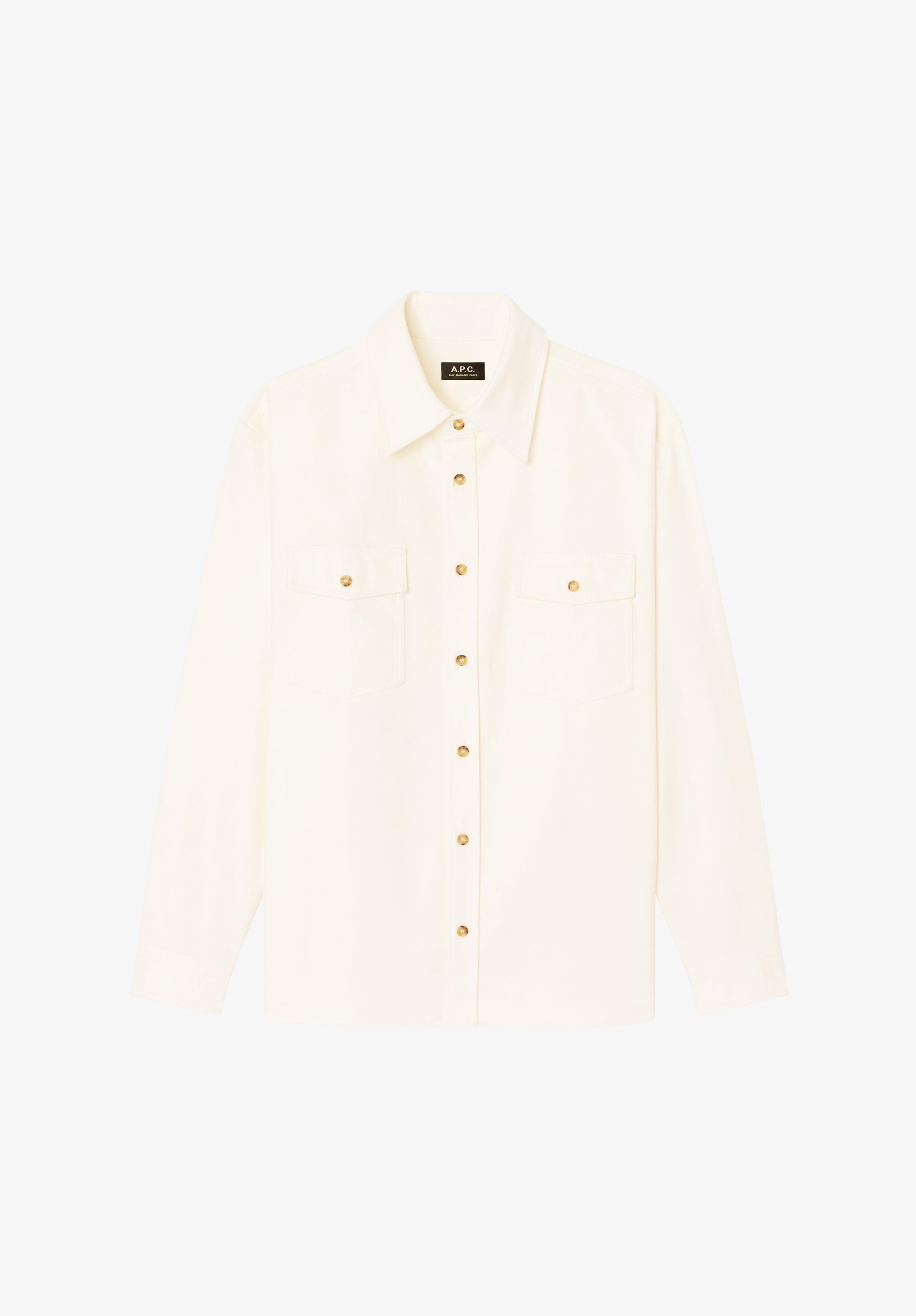 Solid-colour cotton overshirt - 0