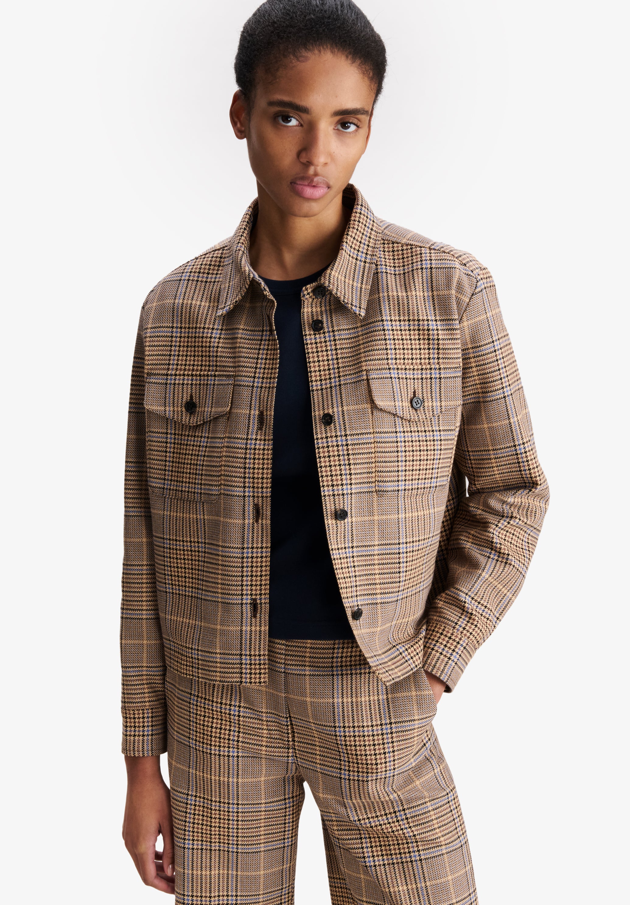 Brown check jacket - 4