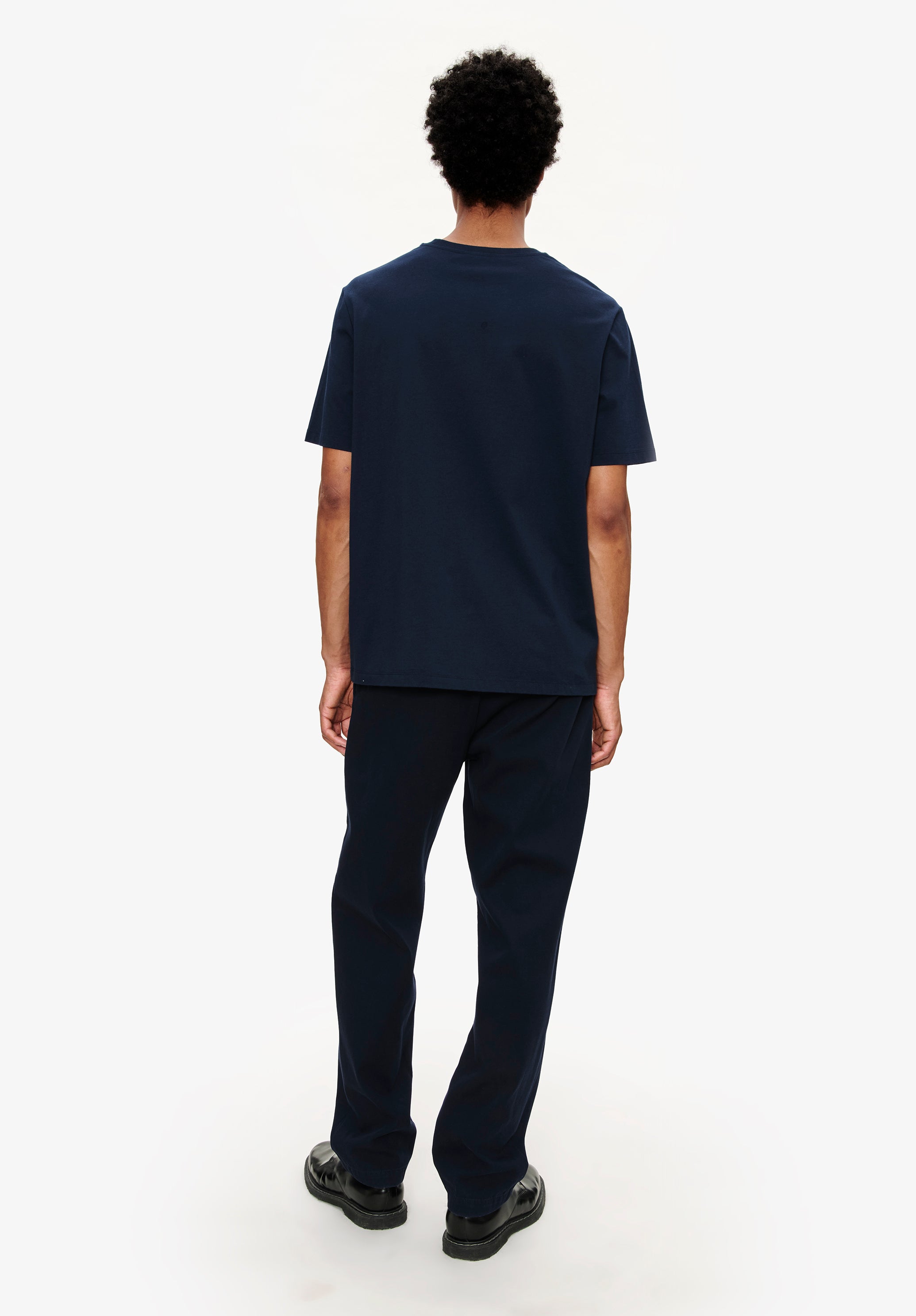 Fitted straight-leg gabardine chinos - 3