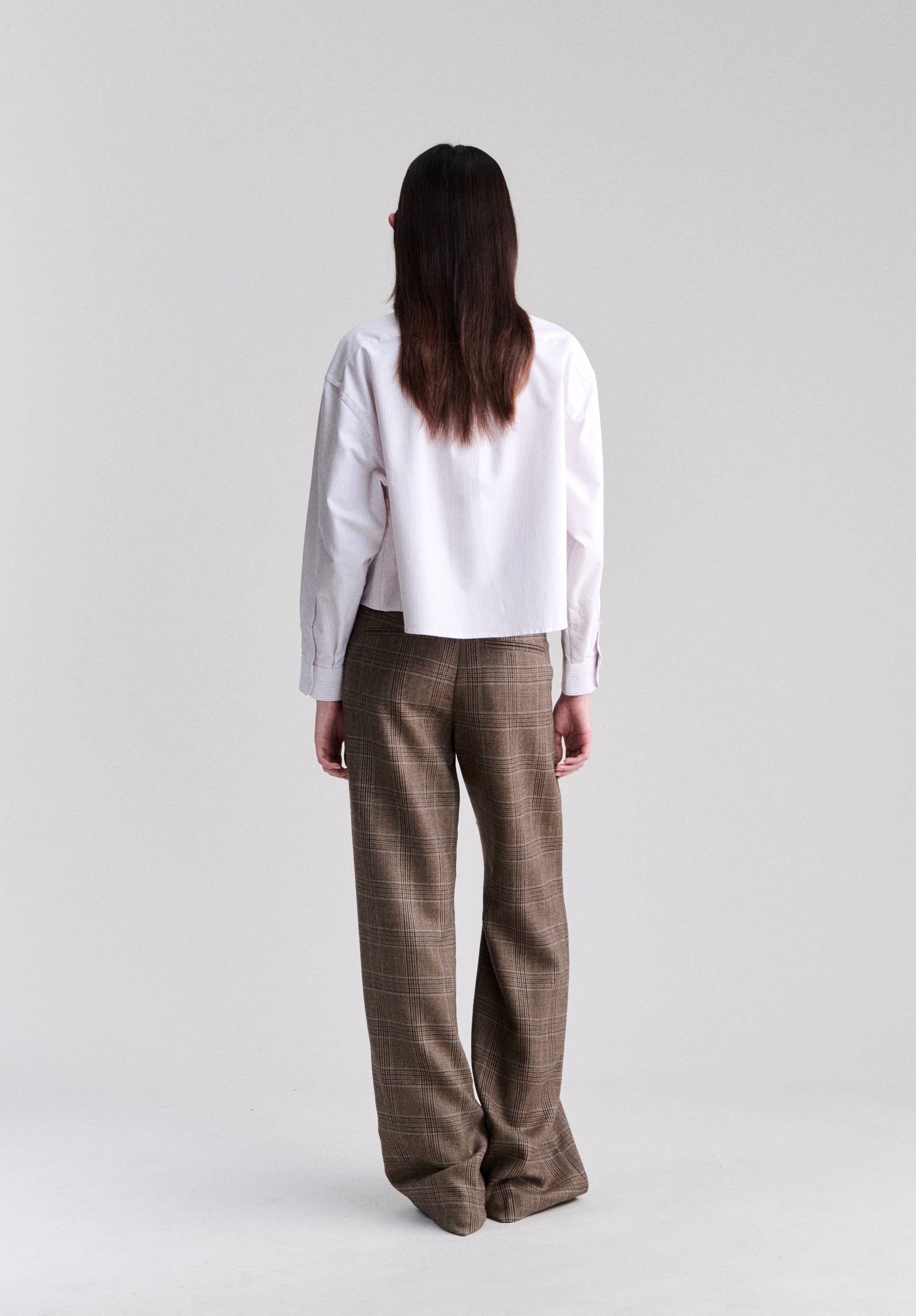 Short lilac oxford shirt