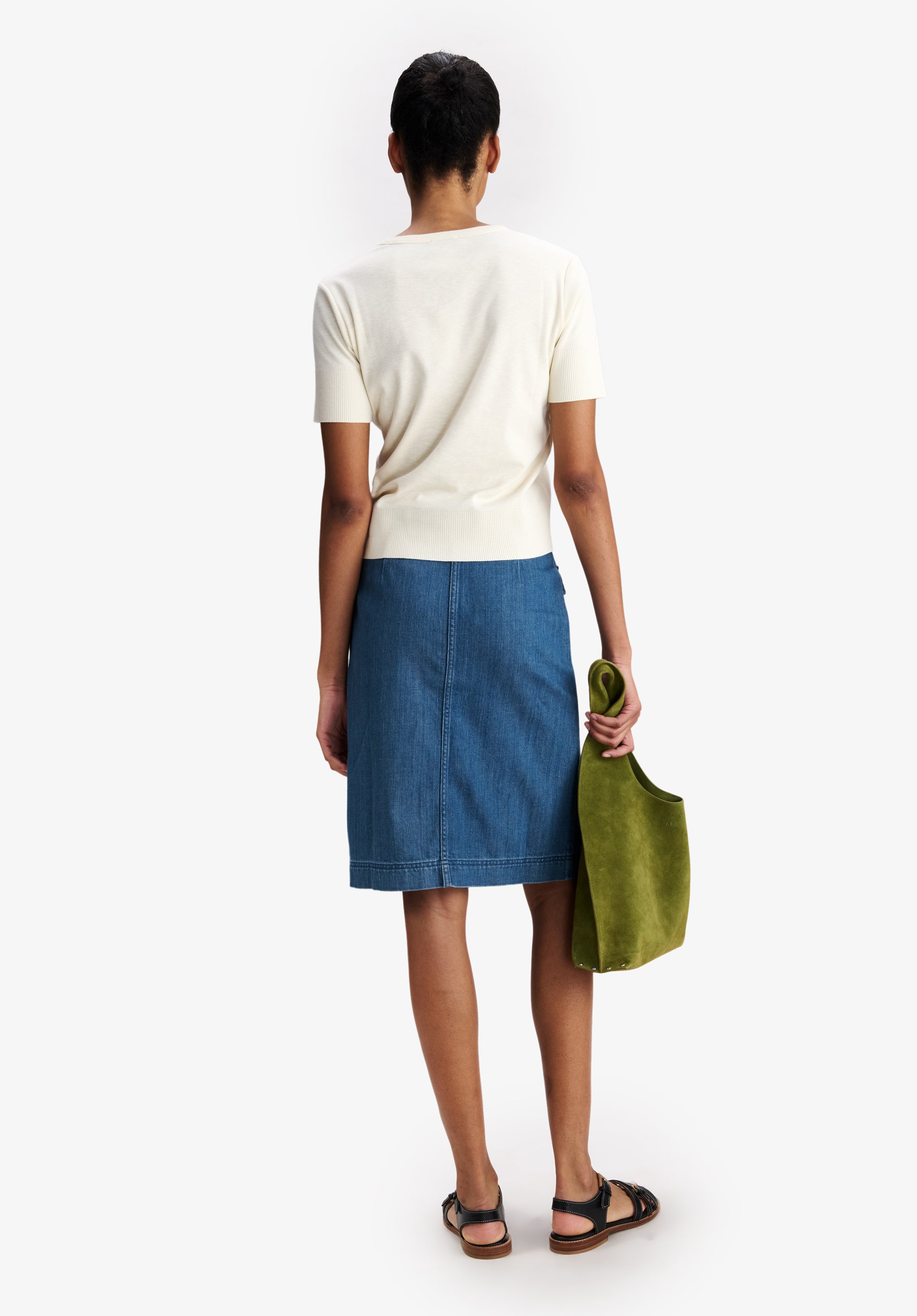 Fitted ecru t-shirt with A.P.C. micro-logo - 2