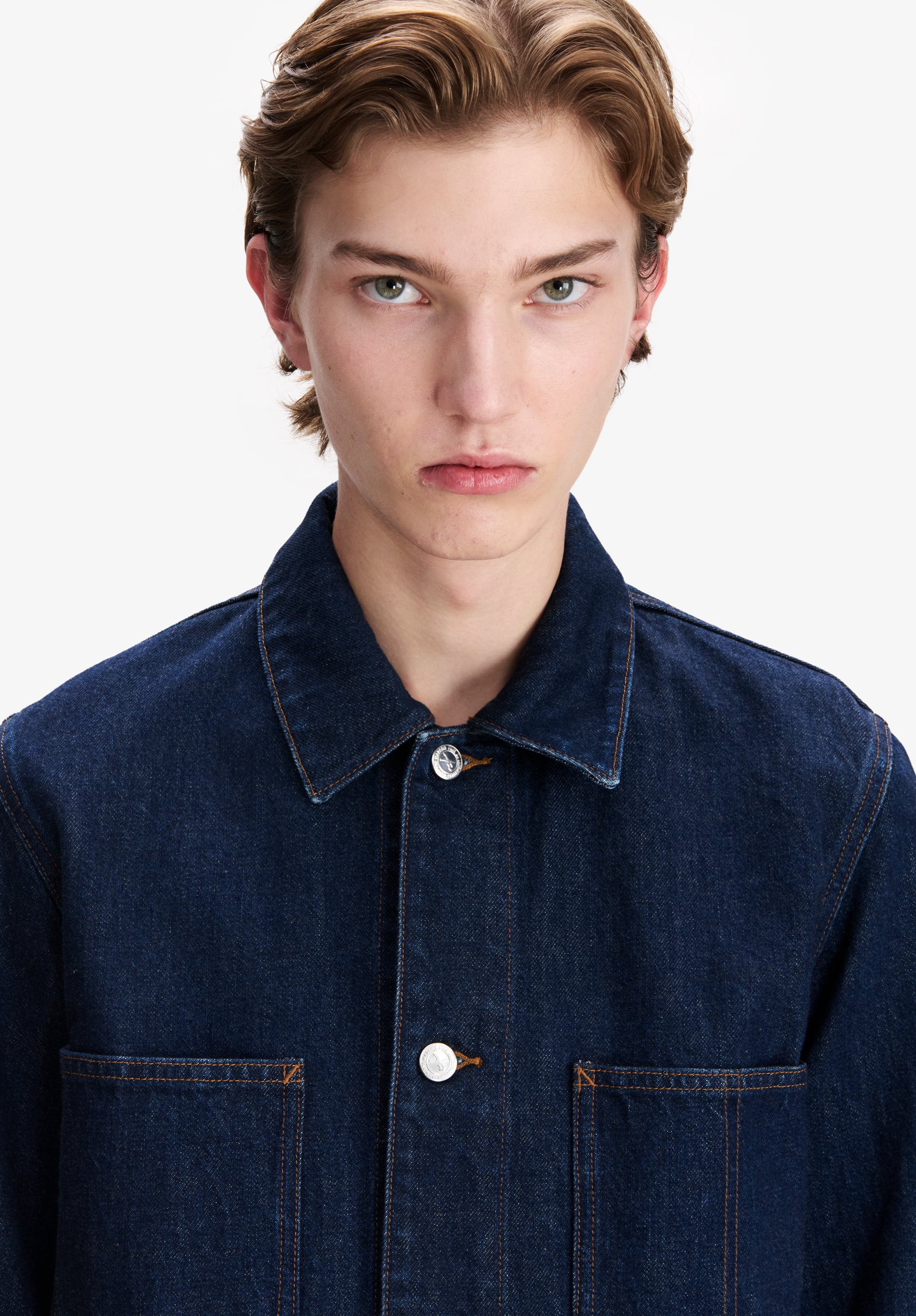 Faded Japanese denim workwear jacket - 3