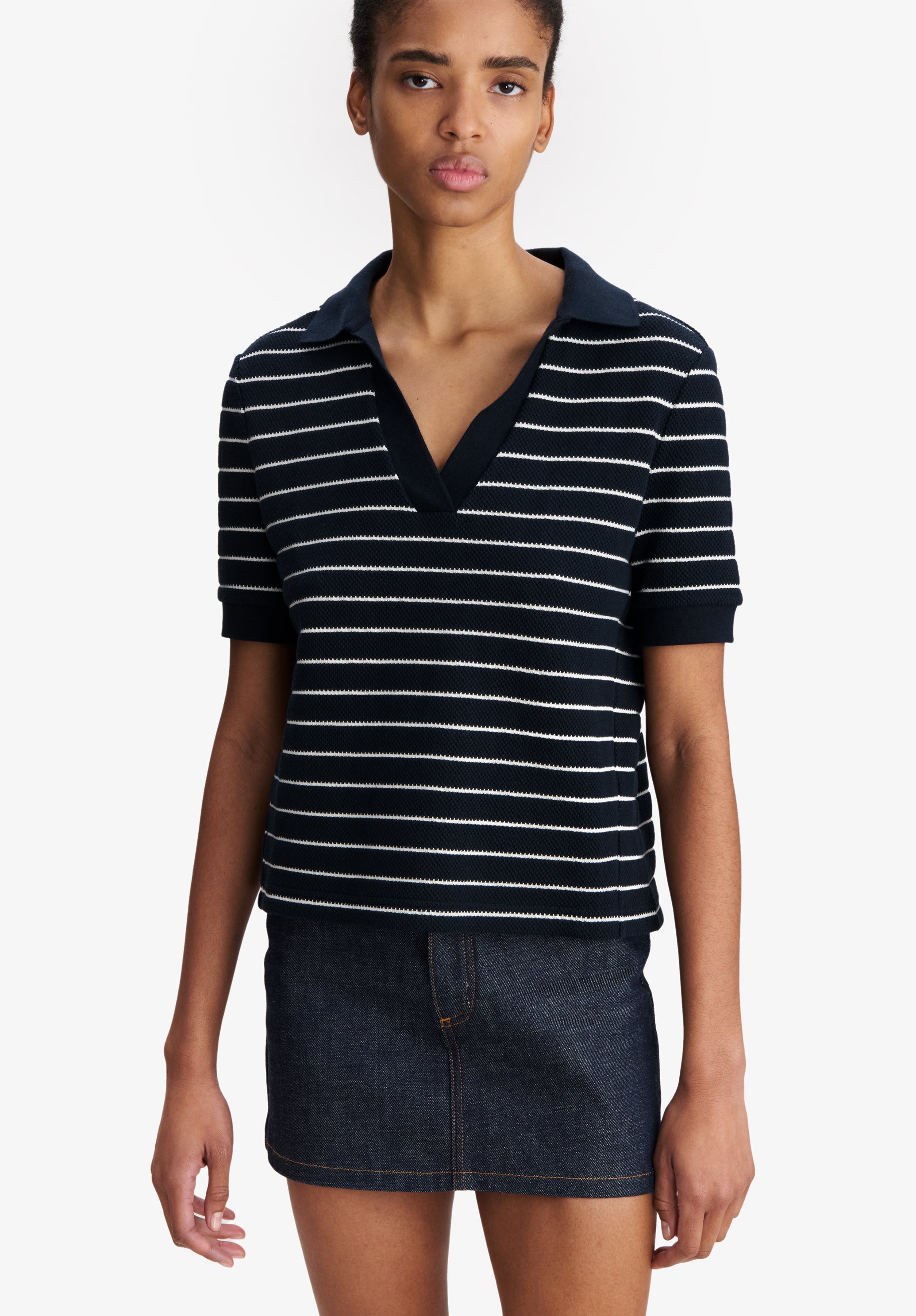 Livia Cropped Polo Shirt - 3