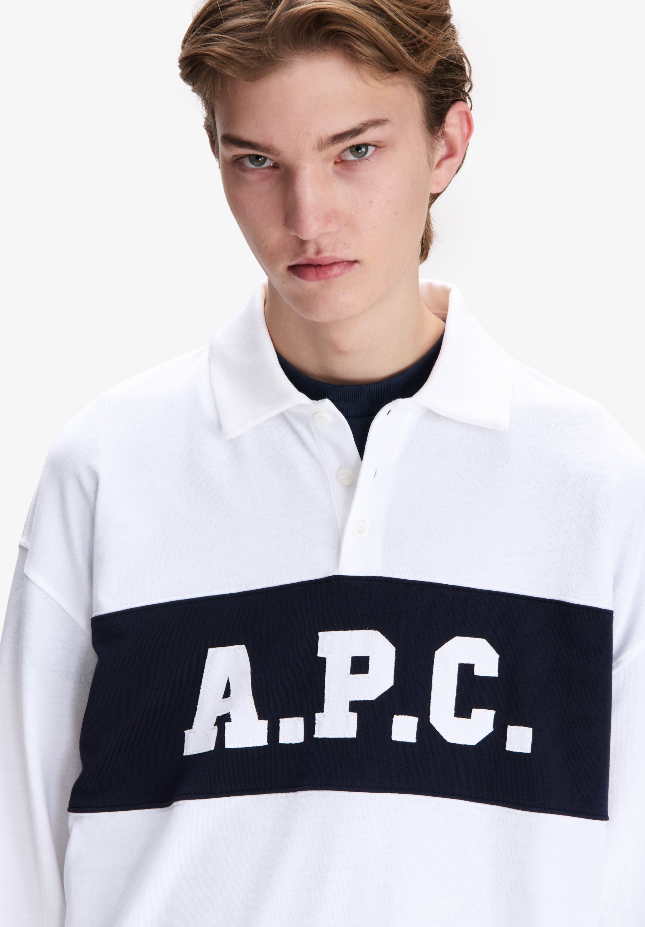 White A.P.C. rugby polo - 3