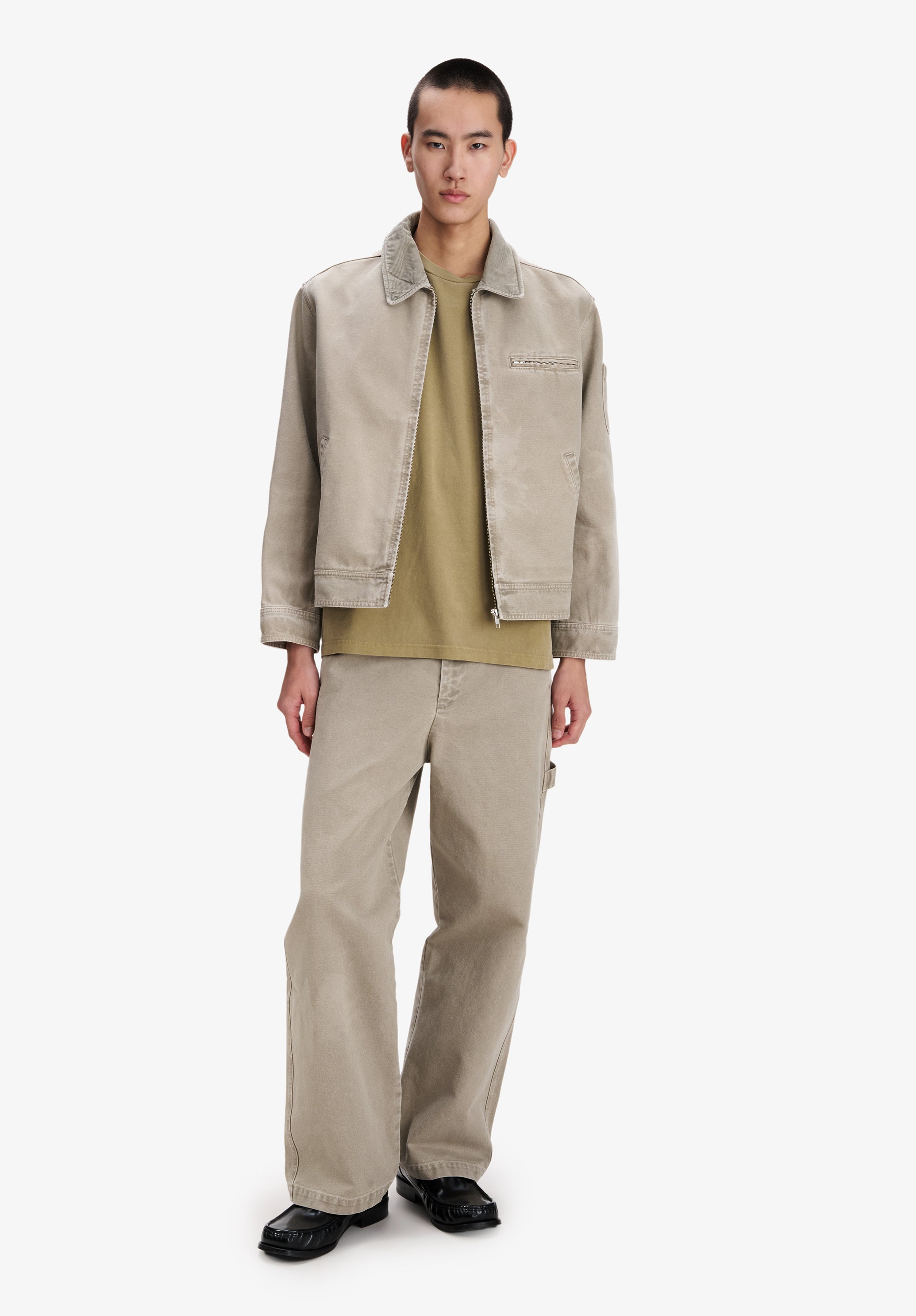 Grey canvas workwear jacket - 1