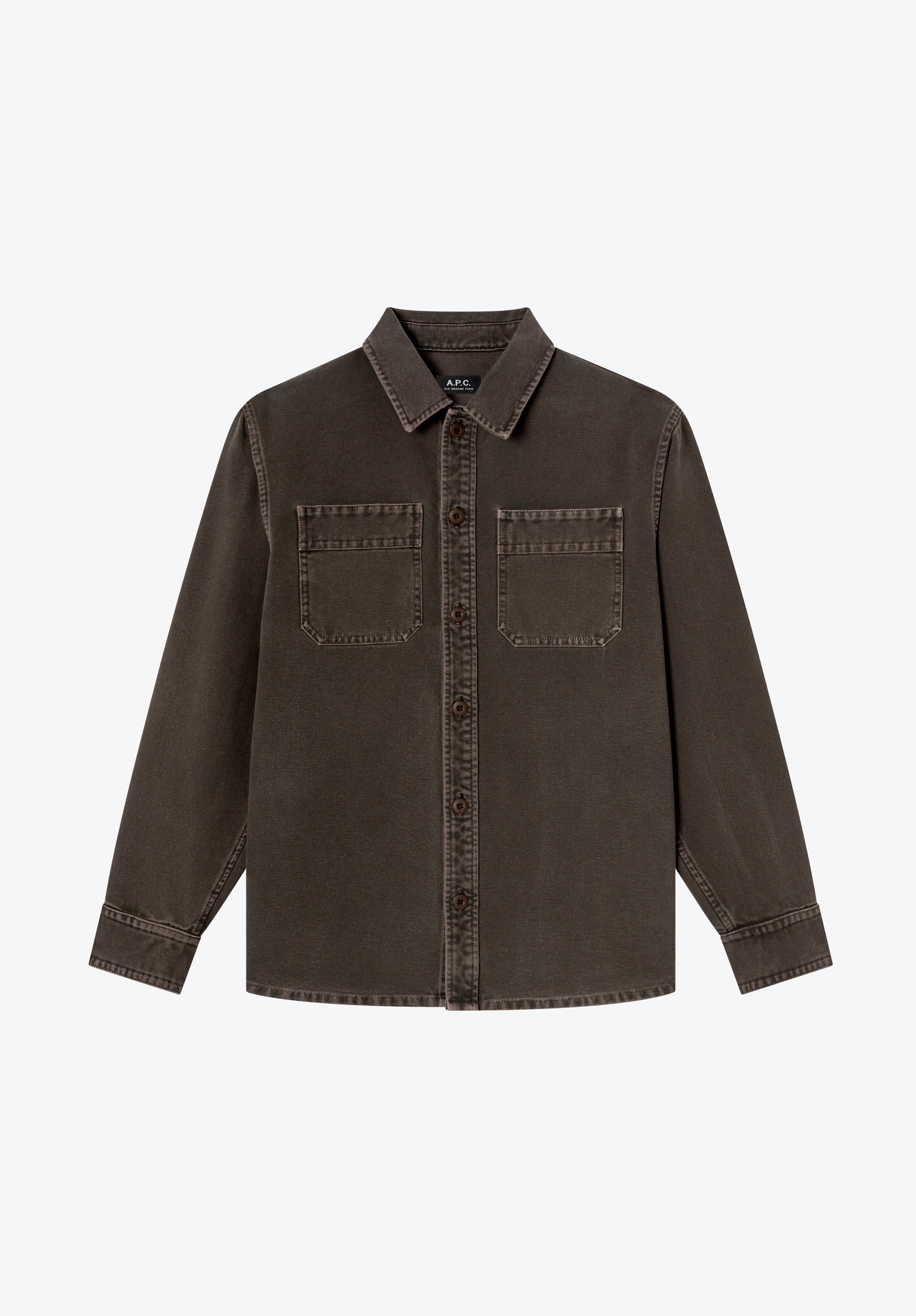 Brown workwear overshirt - 0