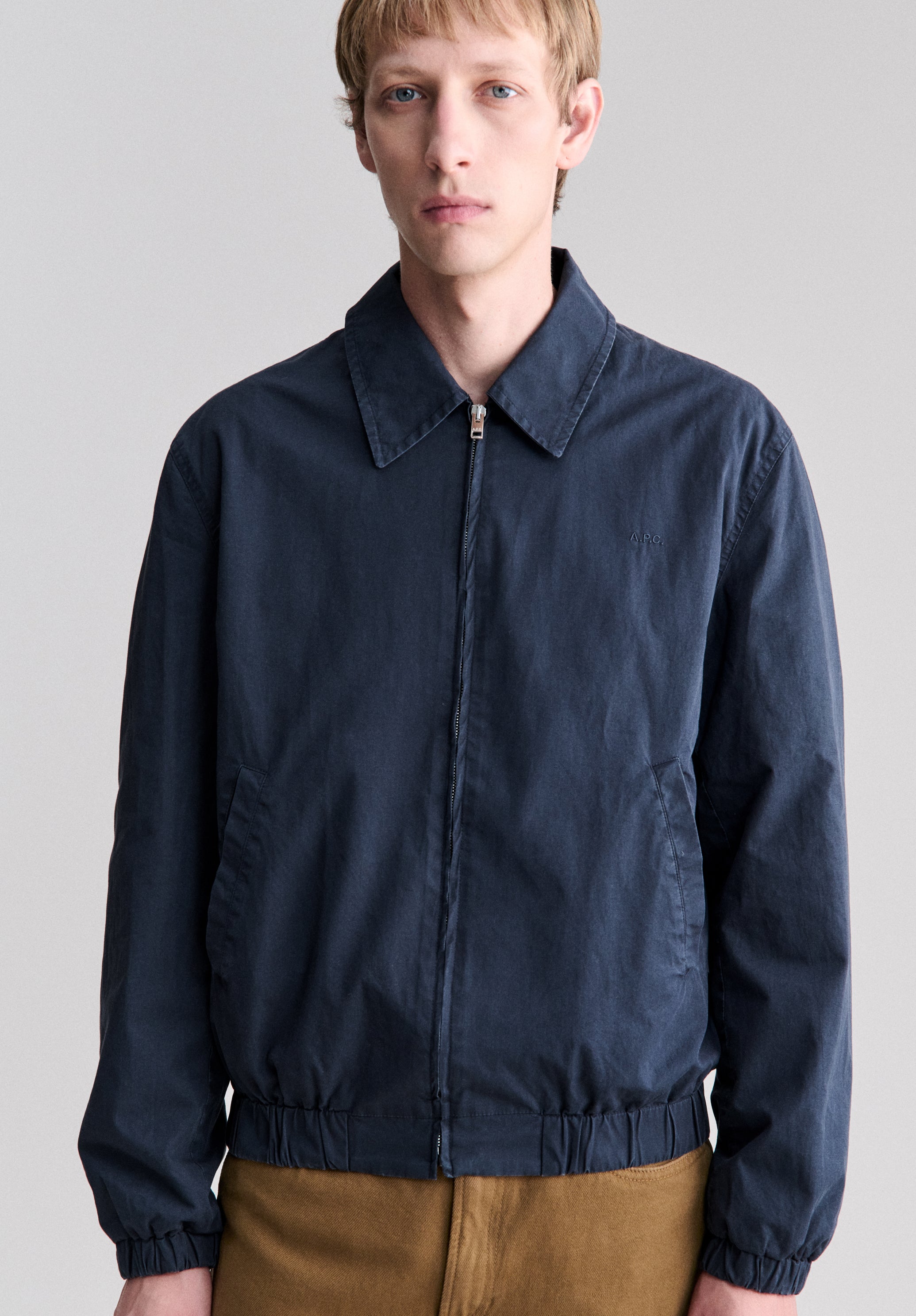 Lightweight navy blue cotton jacket