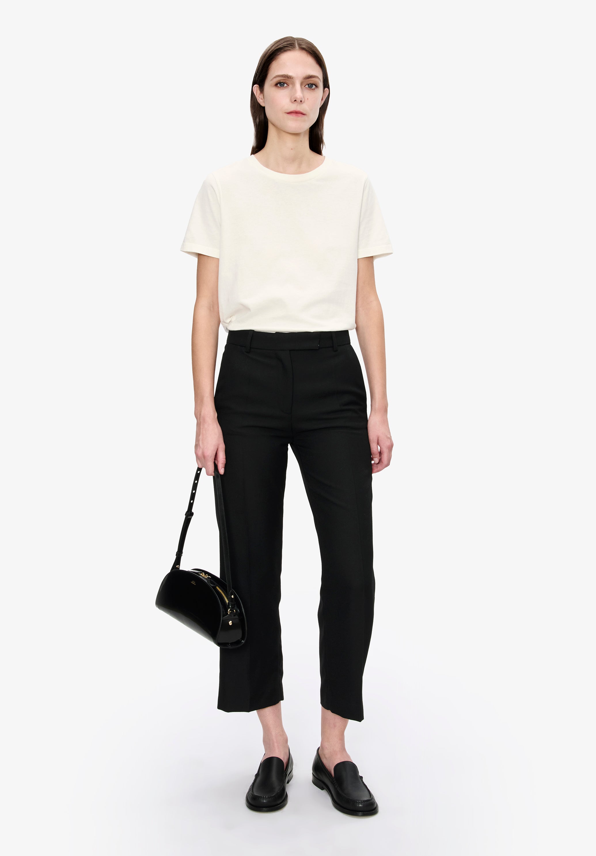 Straight-leg trousers with a permanent crease - 1