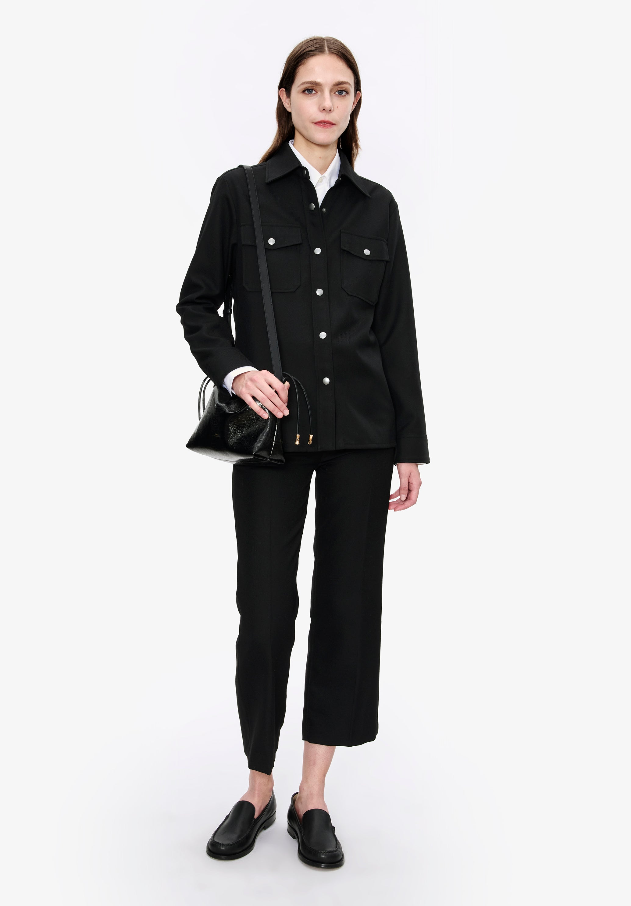 Solid-colour wool overshirt - 1