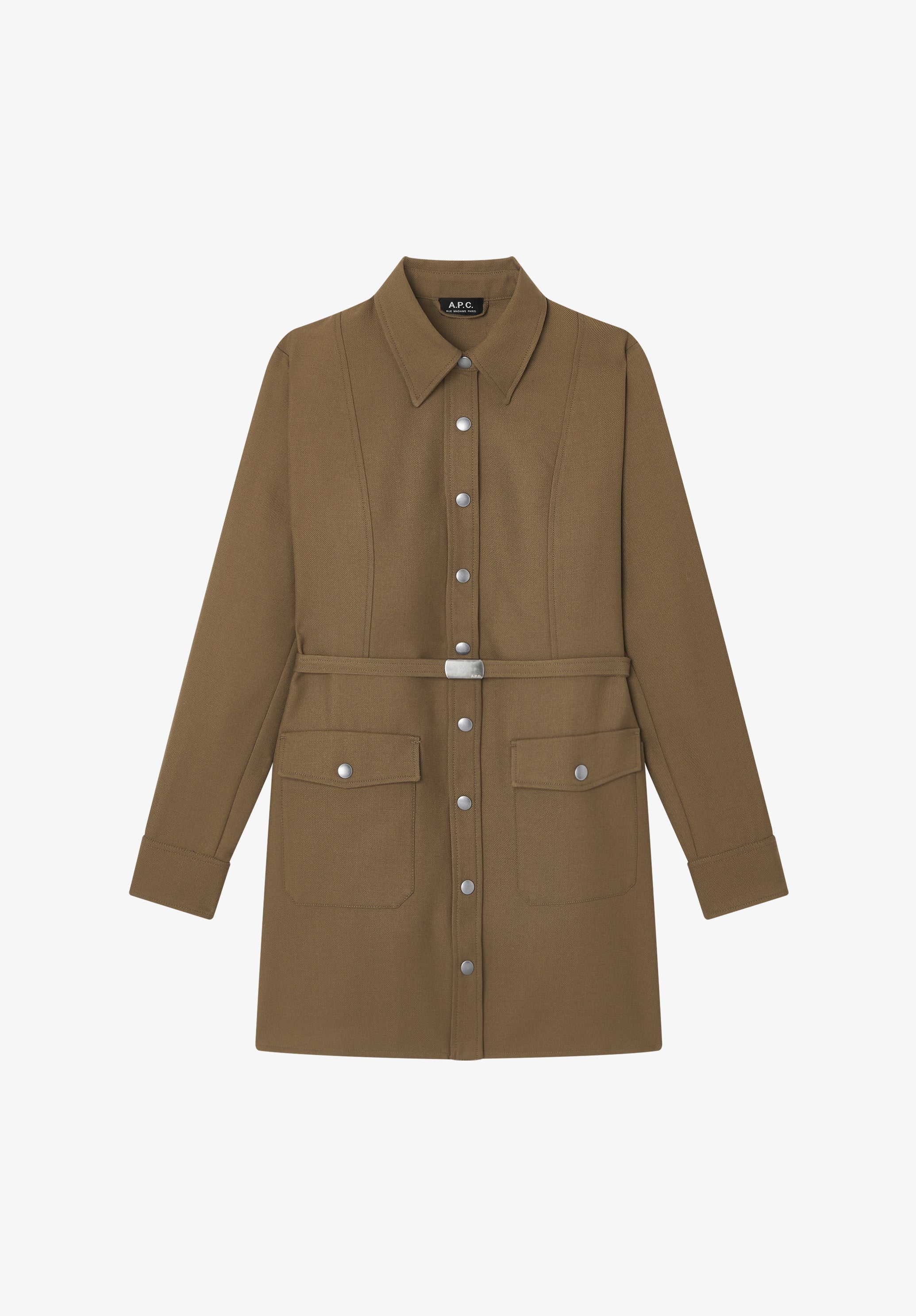 Belted shirt-dress - 0