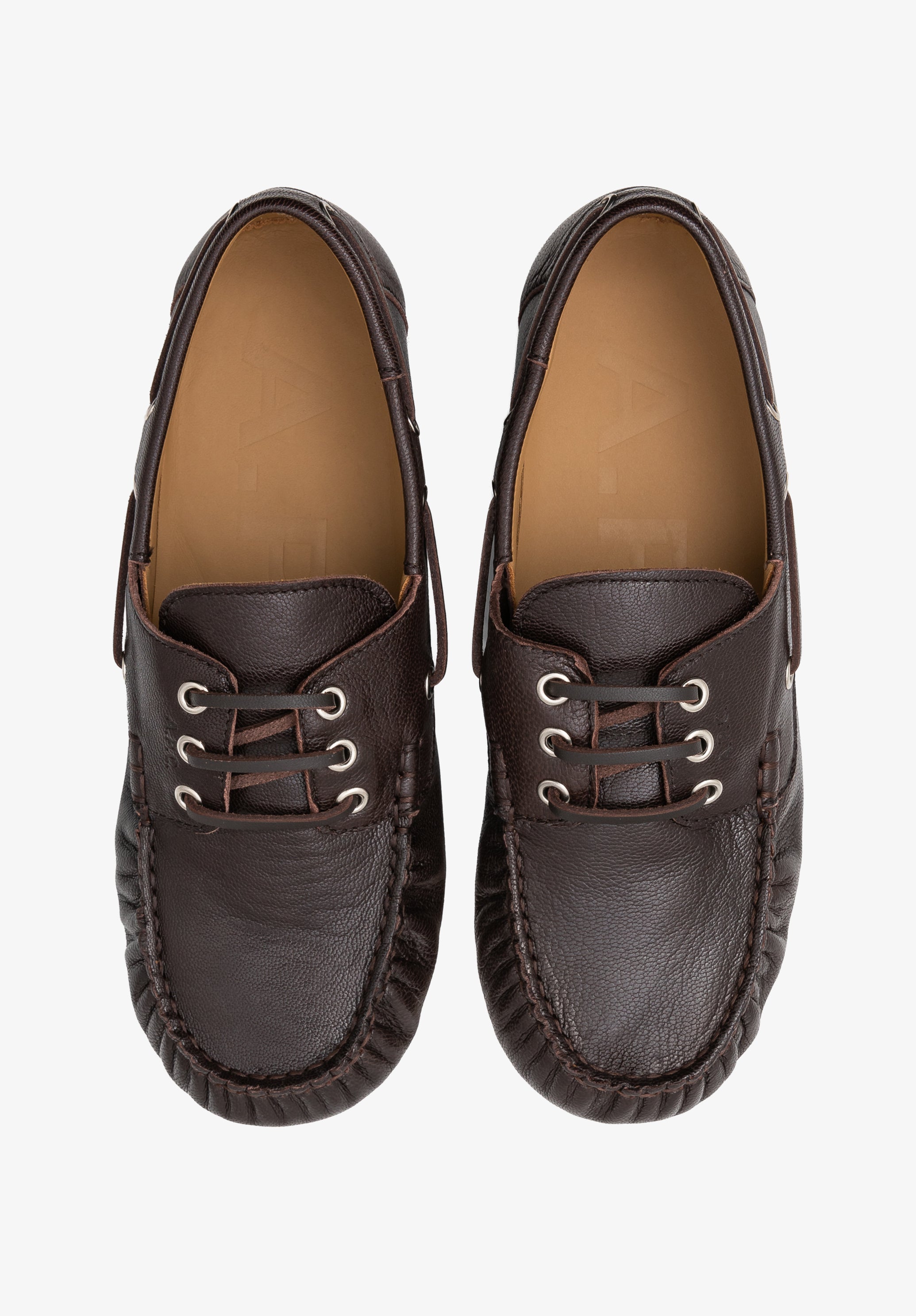Leather boat shoes - 3