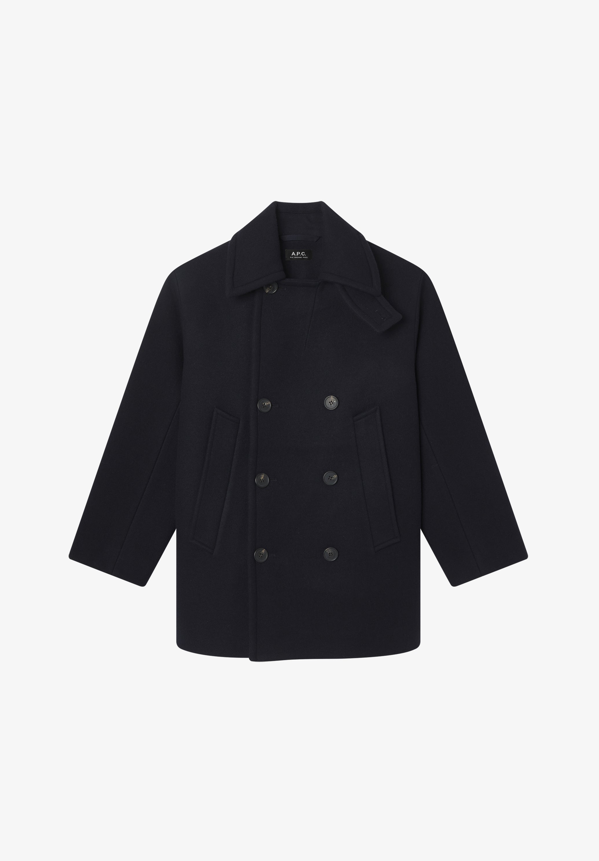 Recycled wool pea coat - 0