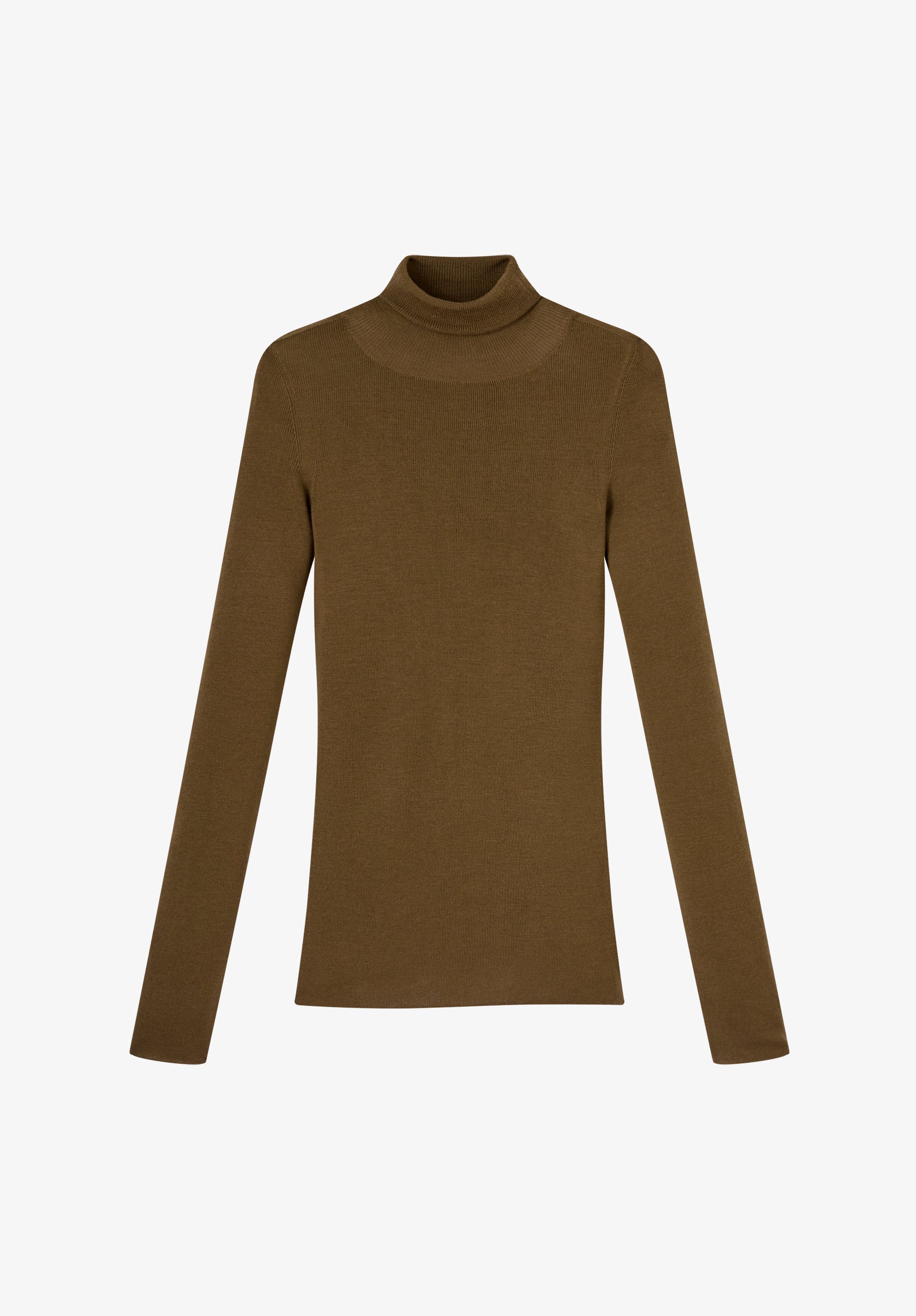 Narrow-rib polo neck jumper - 0