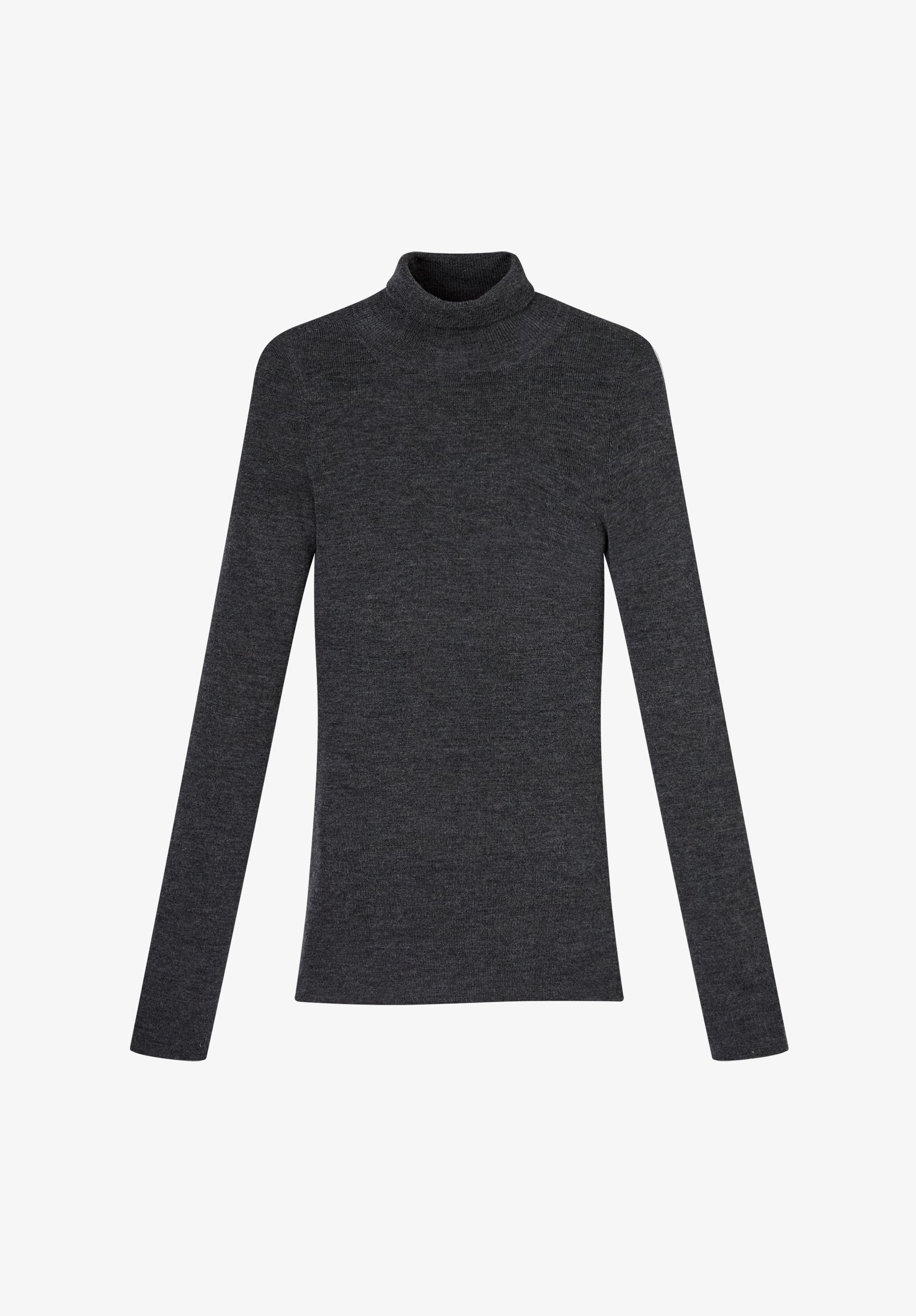 Narrow-rib polo neck jumper - 0