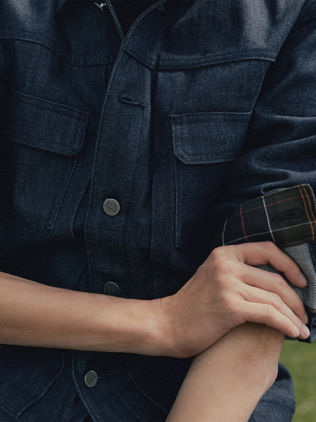 Denim Trucker Jacket A.P.C X Barbour