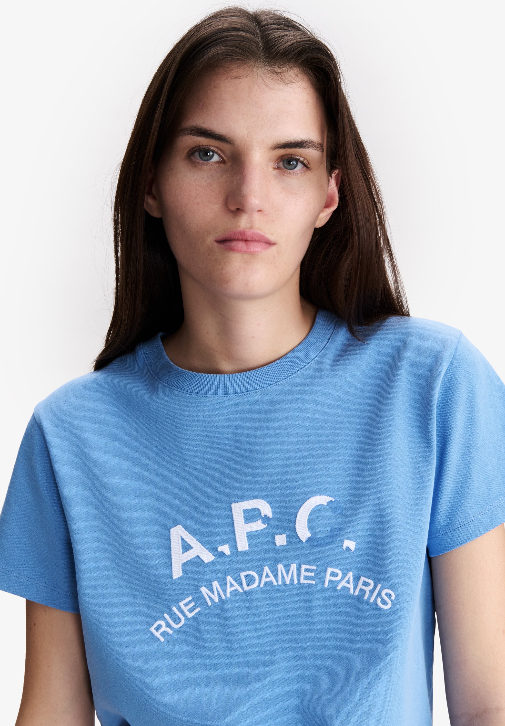 Light blue t-shirt with vintage-effect A.P.C. logo - 3