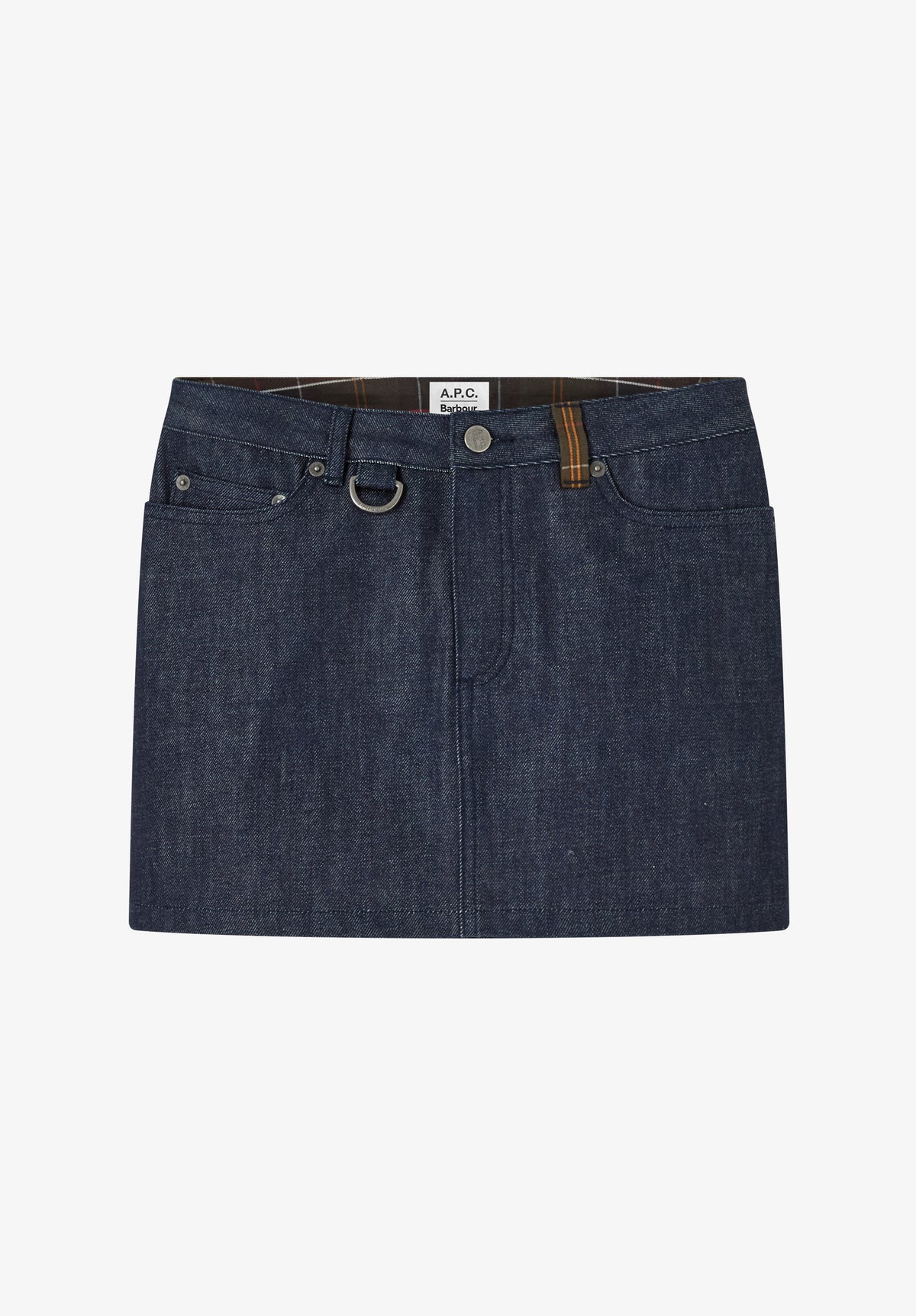 Denim mini-skirt A.P.C X Barbour