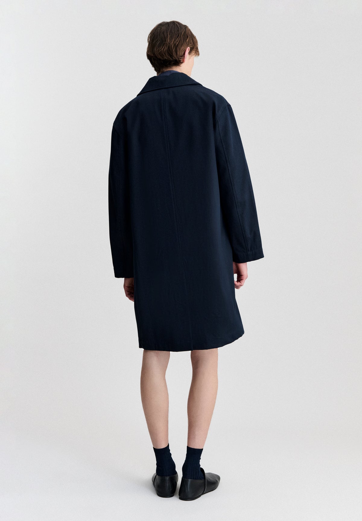 Cotton gabardine mac