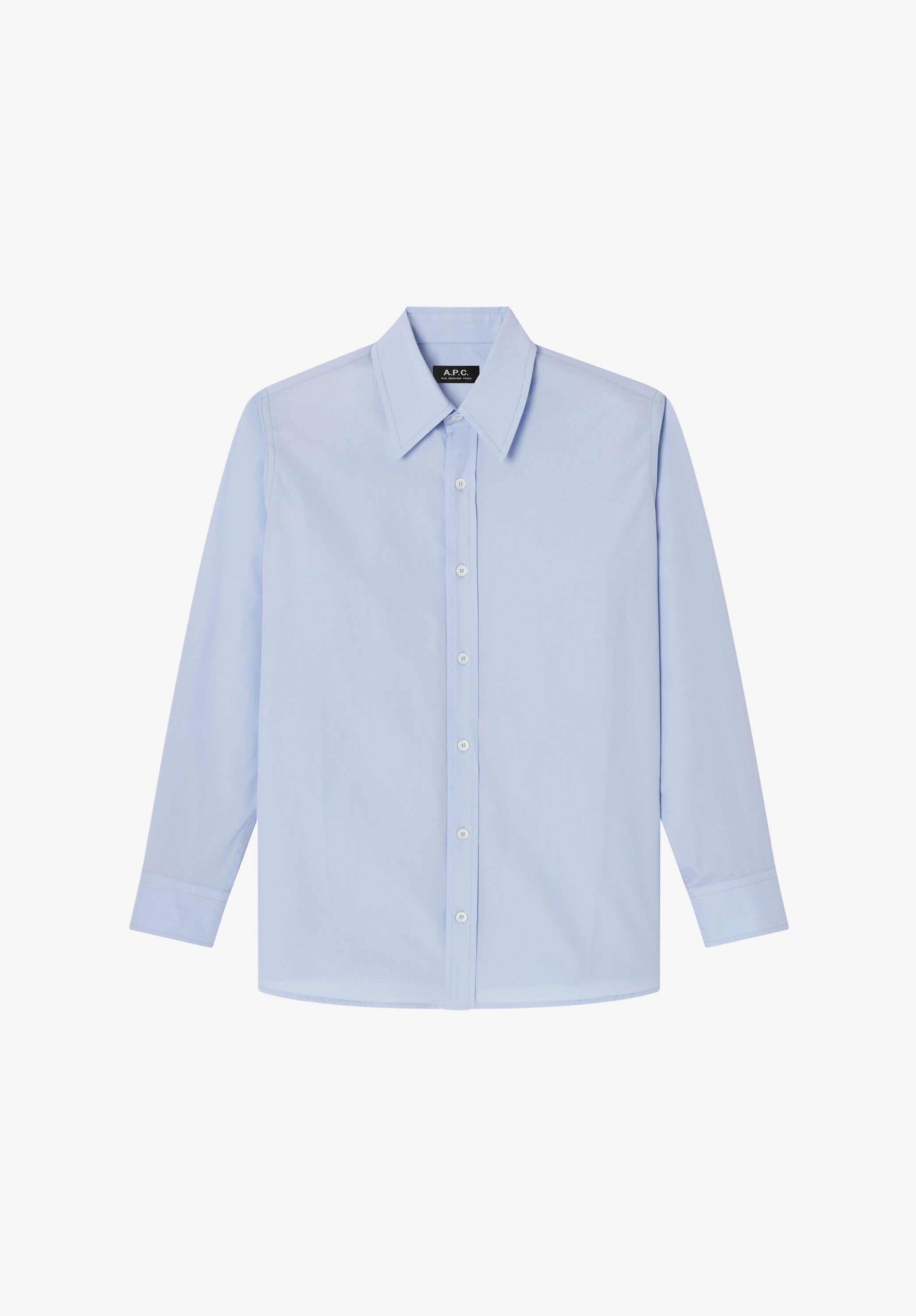 Light blue organic cotton shirt - 0
