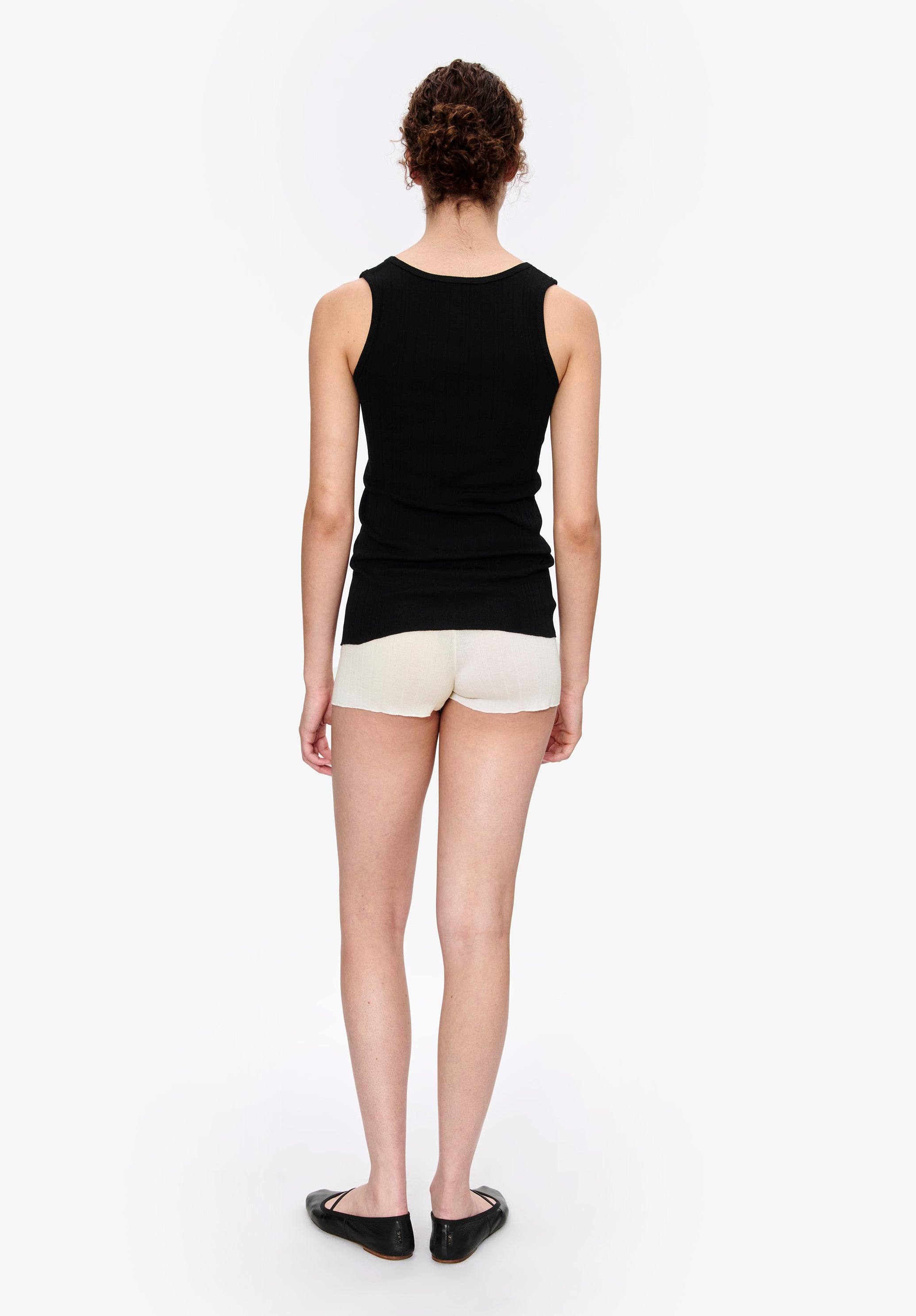 Fitted Lisle thread tank top - 3