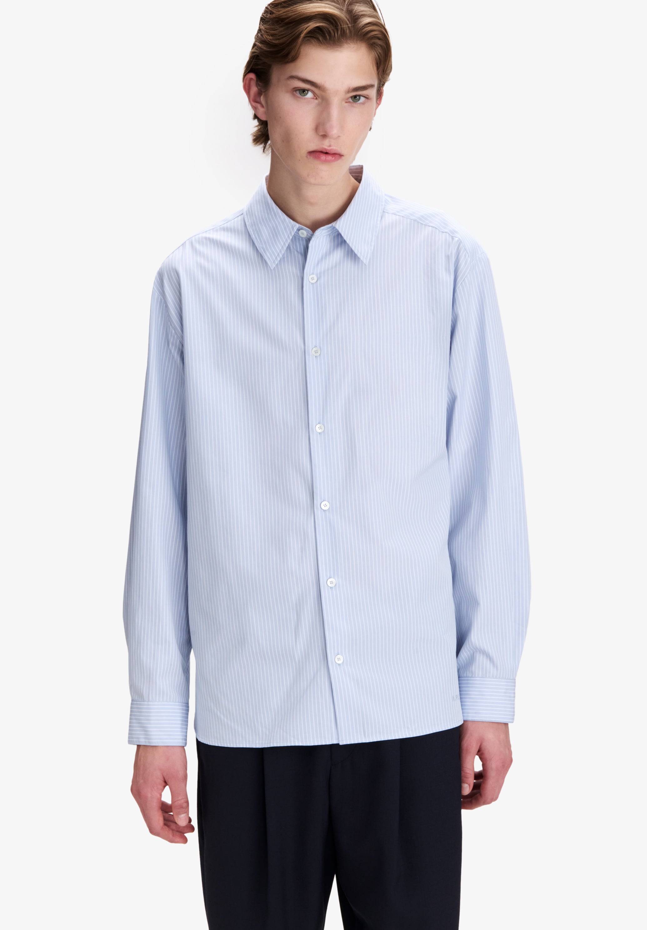 Striped grey-blue shirt - 3