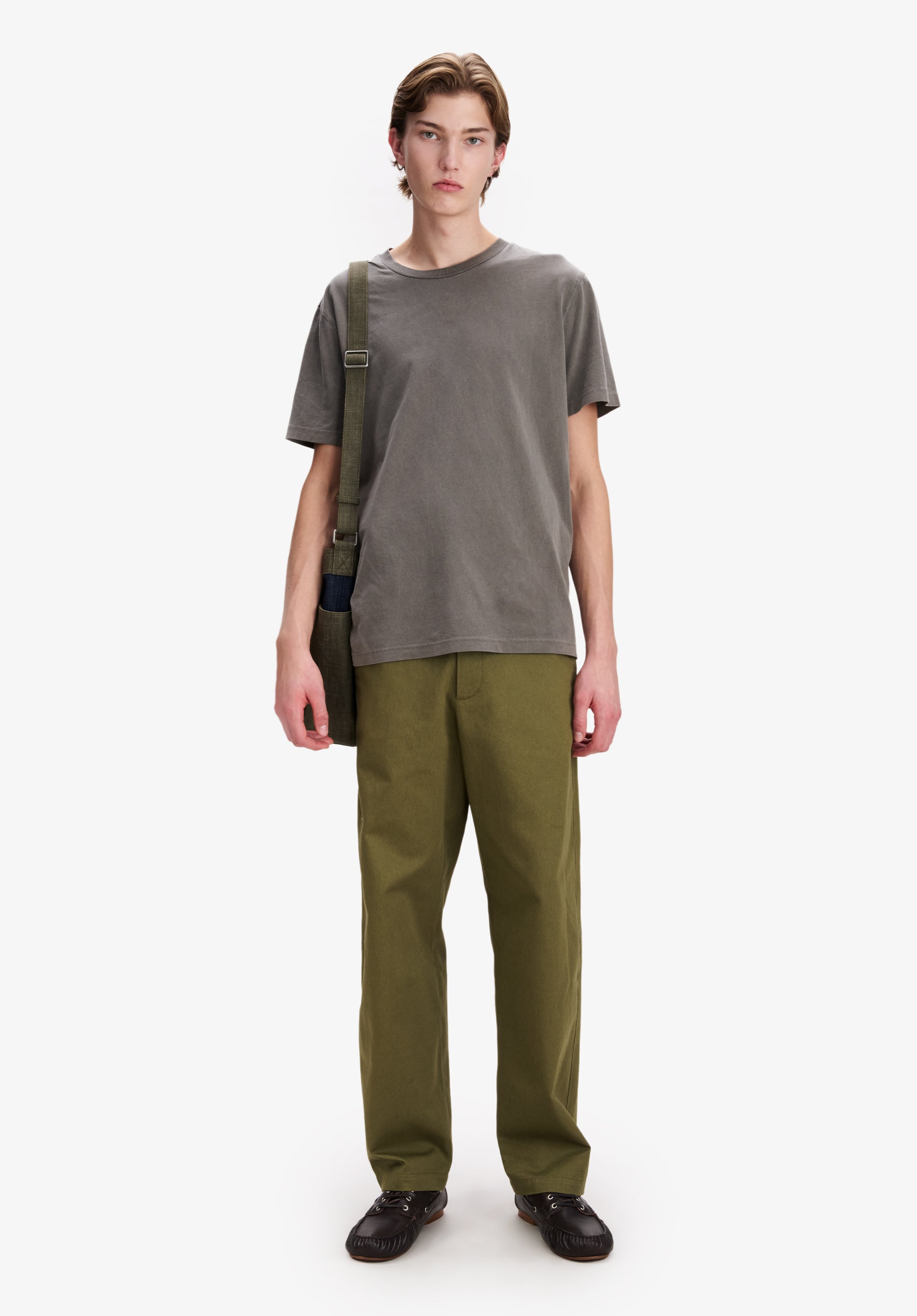 Loose khaki chinos - 1