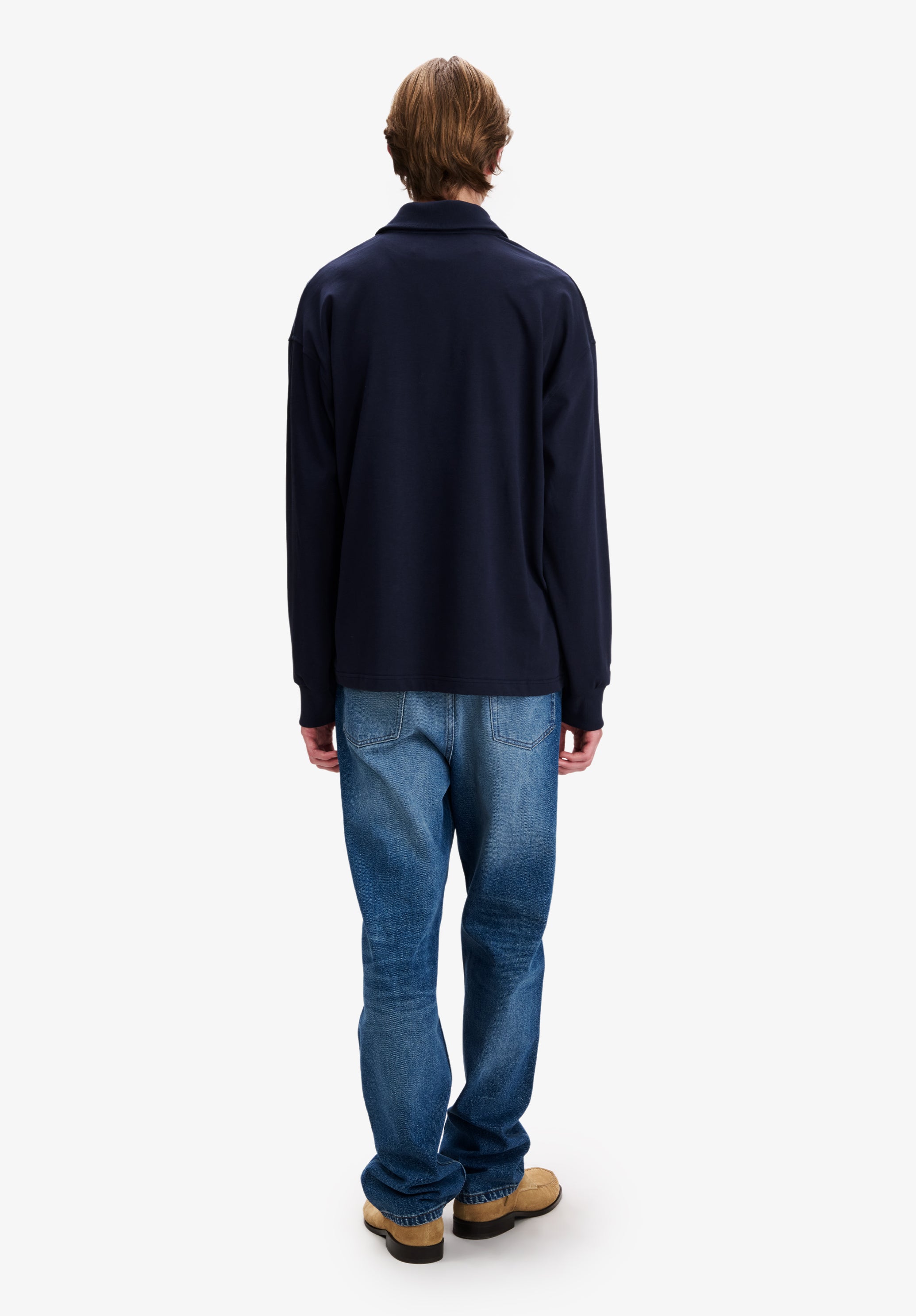 Navy blue A.P.C. rugby polo - 2