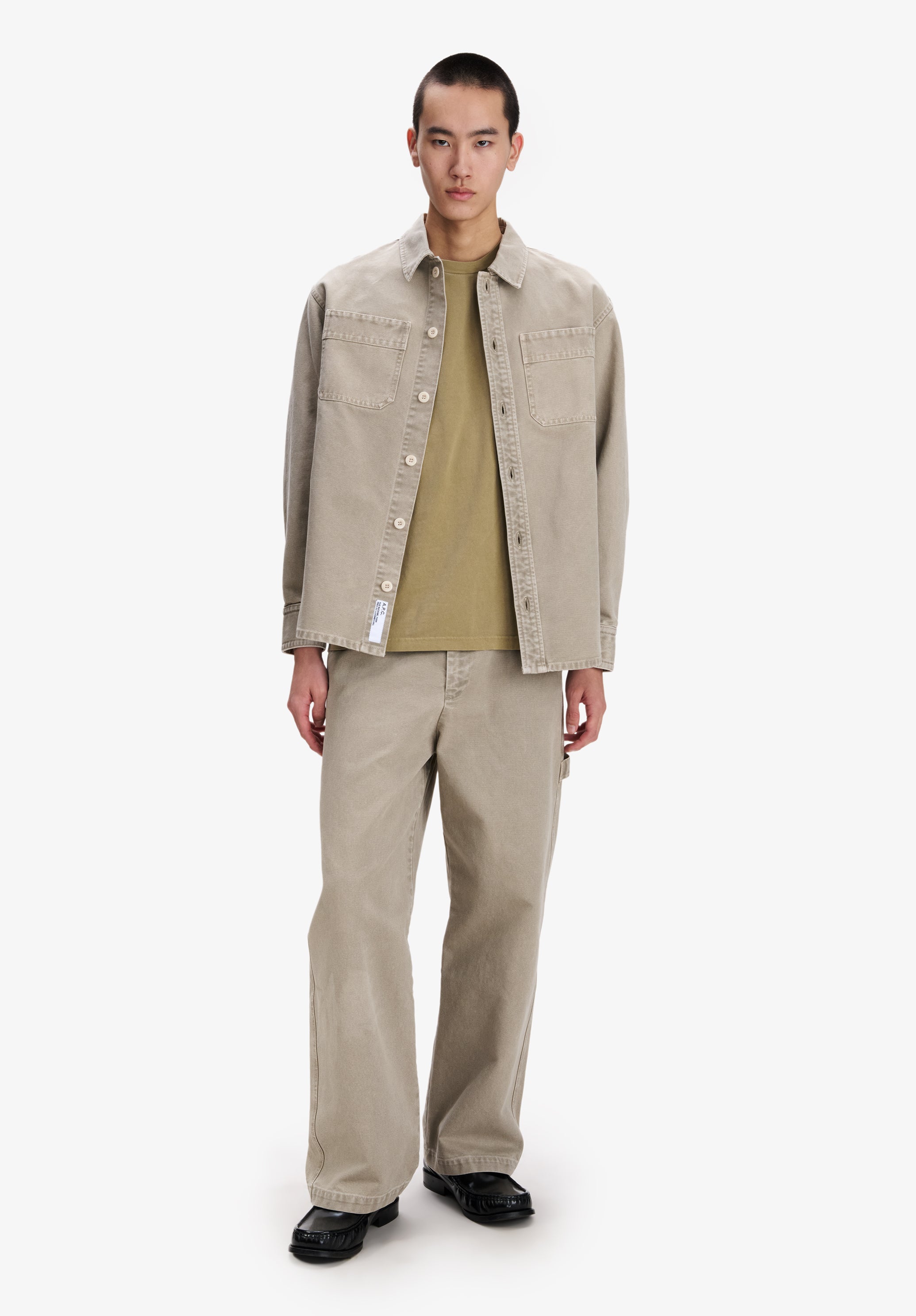 Grey workwear overshirt - 1