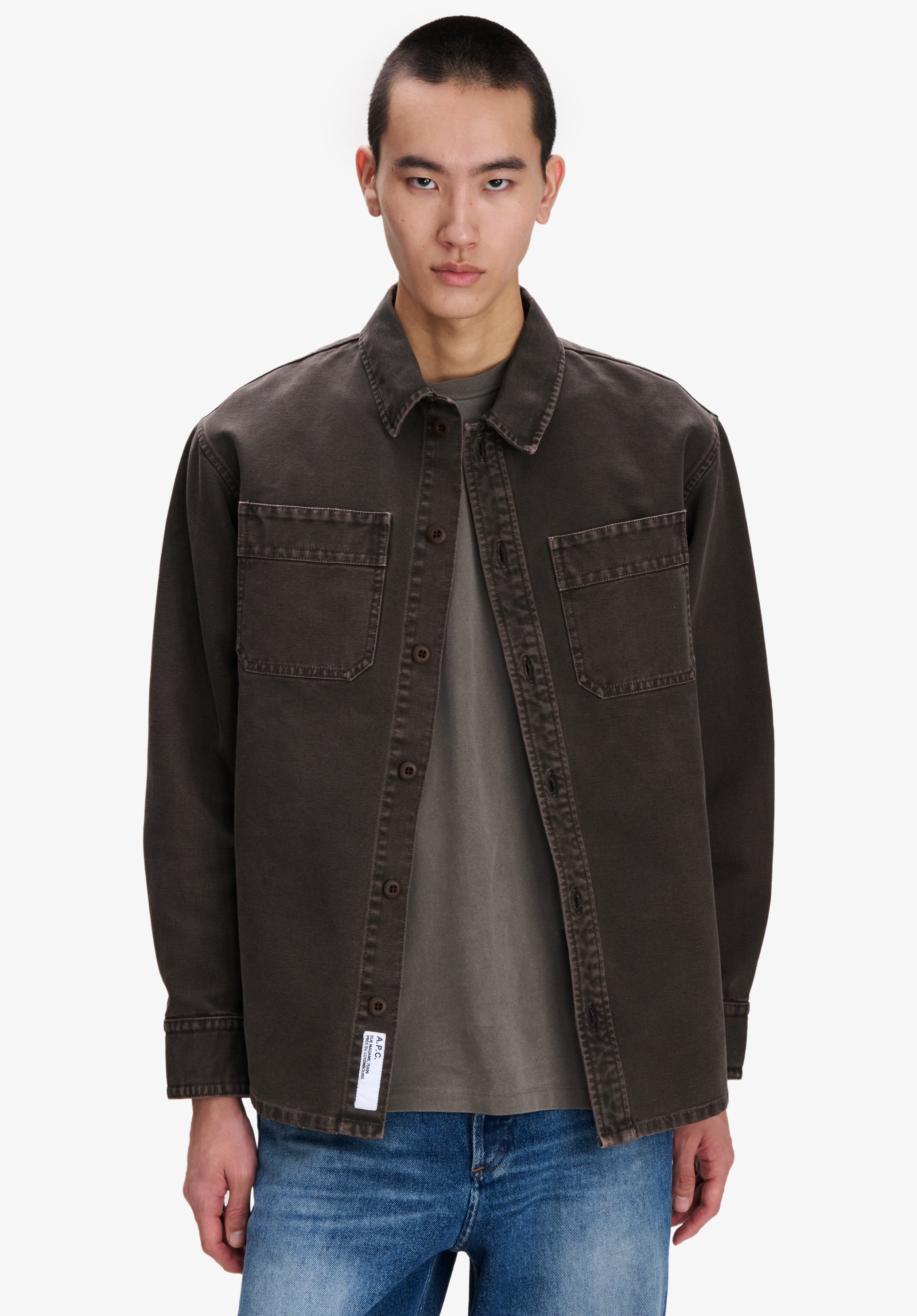 Brown workwear overshirt - 3