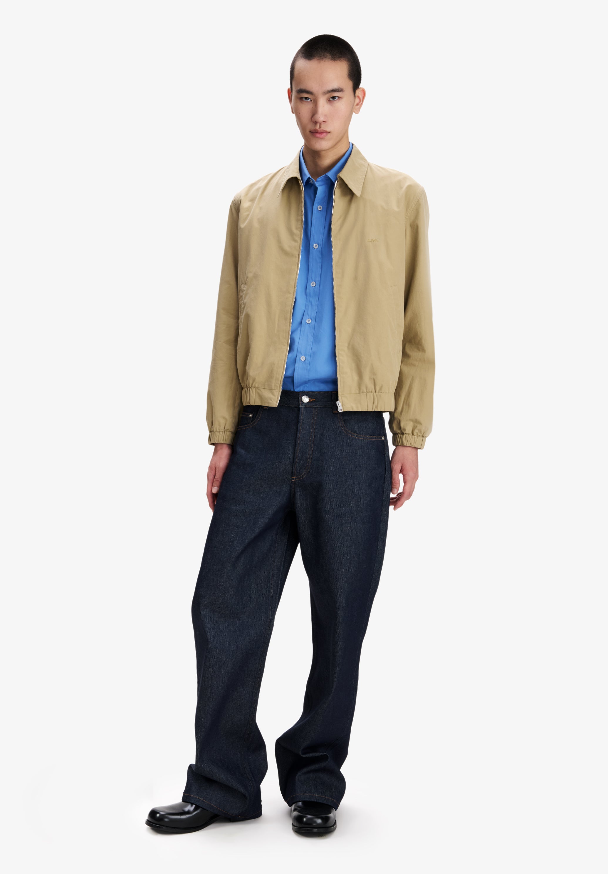 Lightweight beige cotton jacket - 1