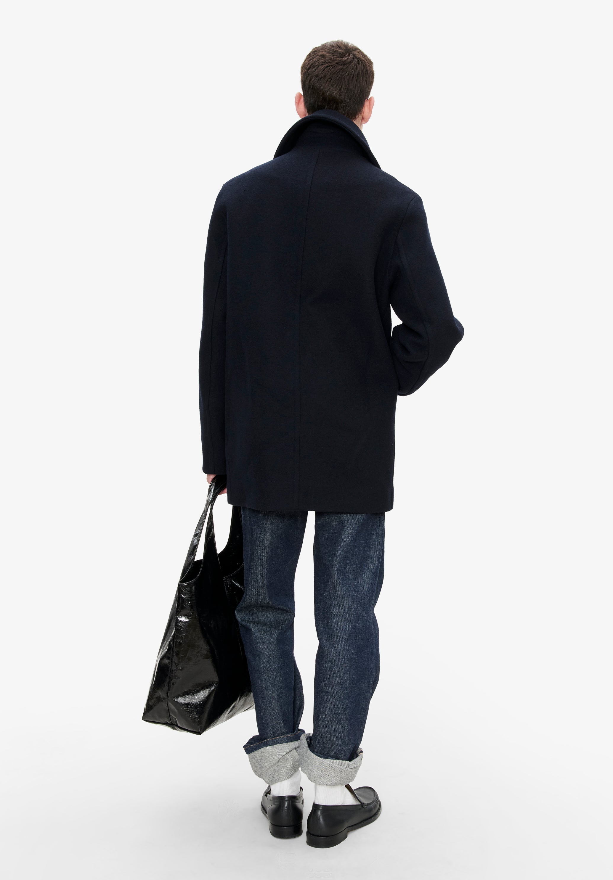 Recycled wool pea coat