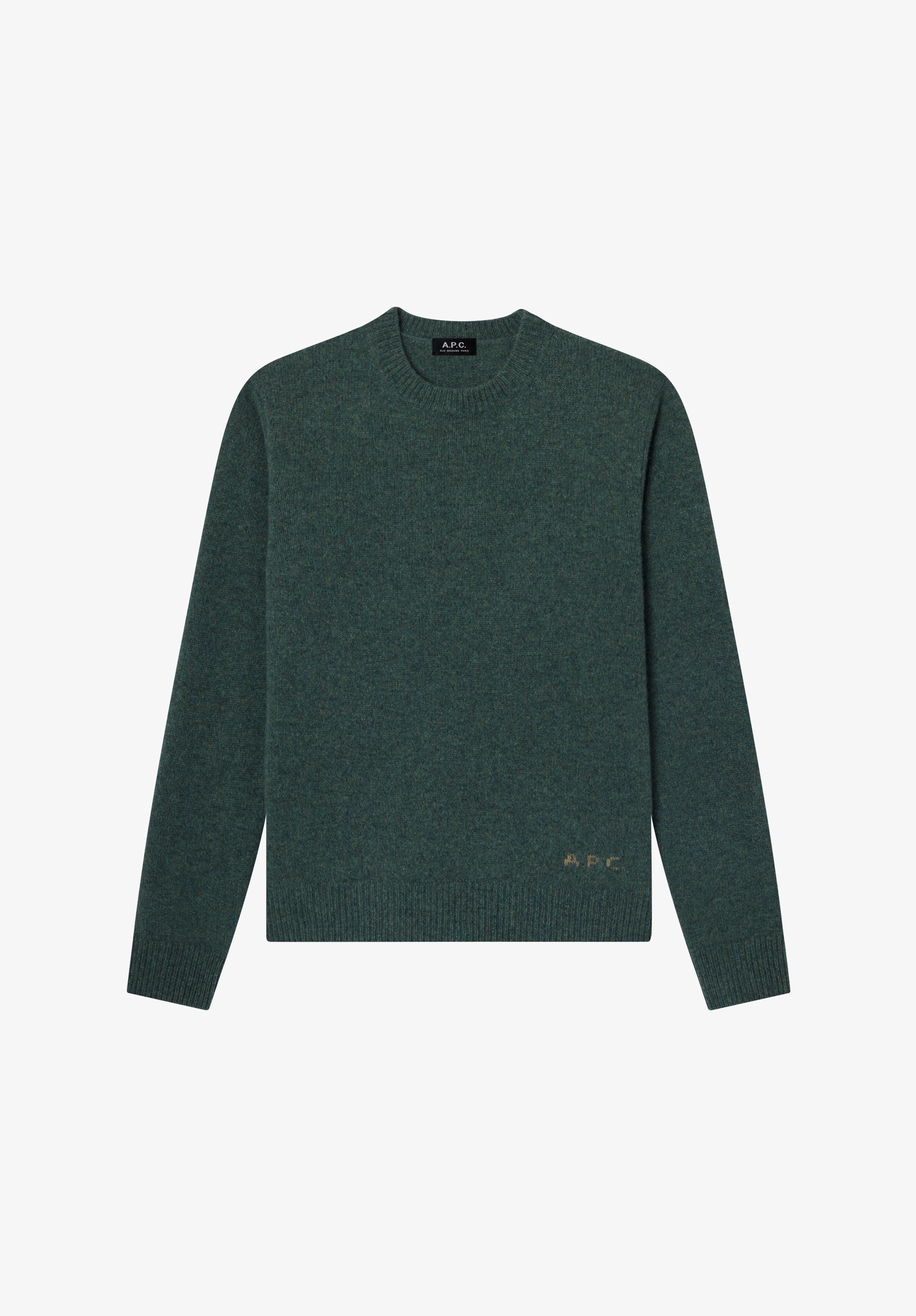 Loose heather green wool sweater - 0