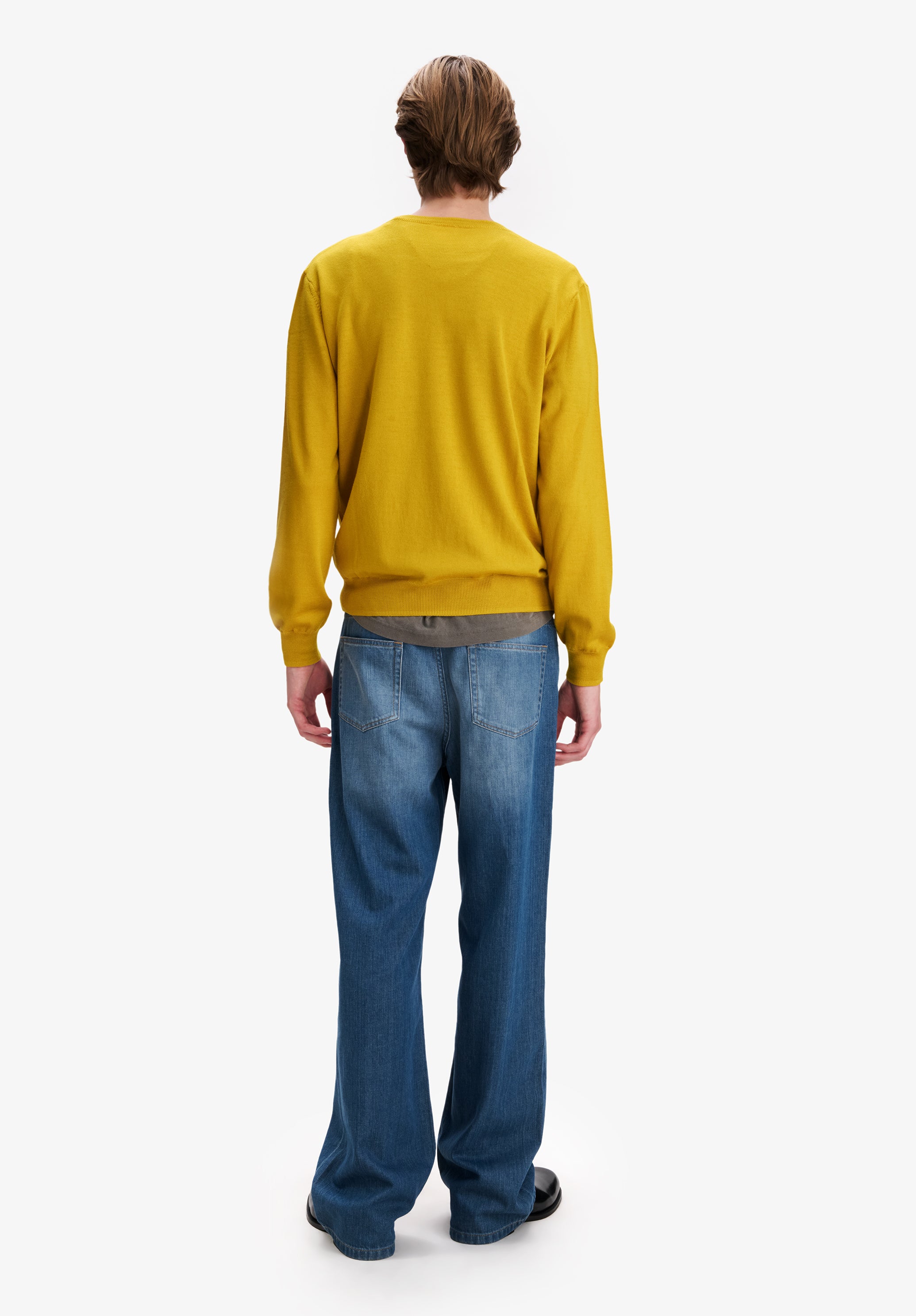 Yellow merino wool sweater - 2