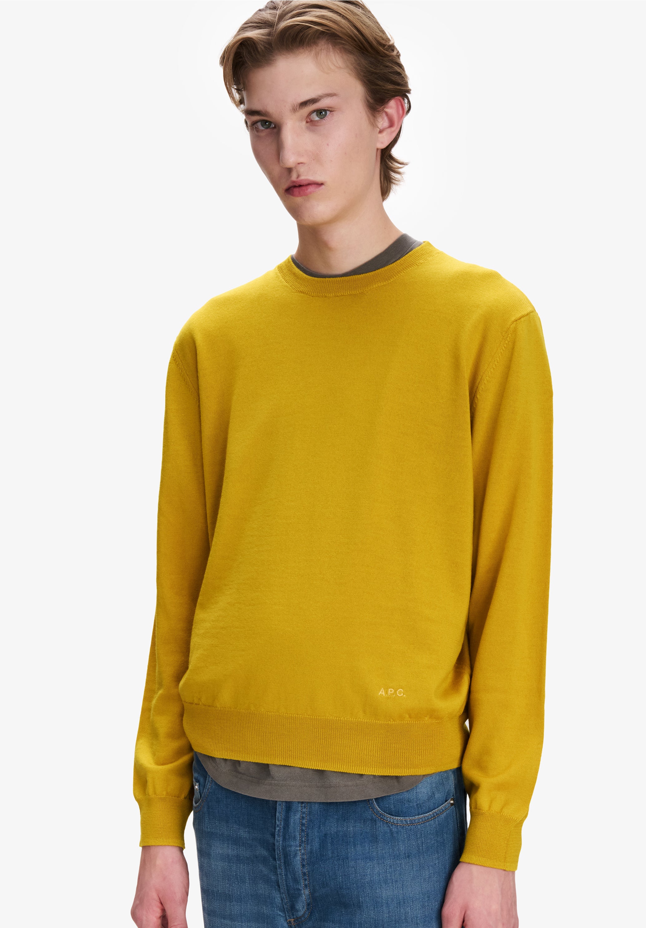 Yellow merino wool sweater - 3