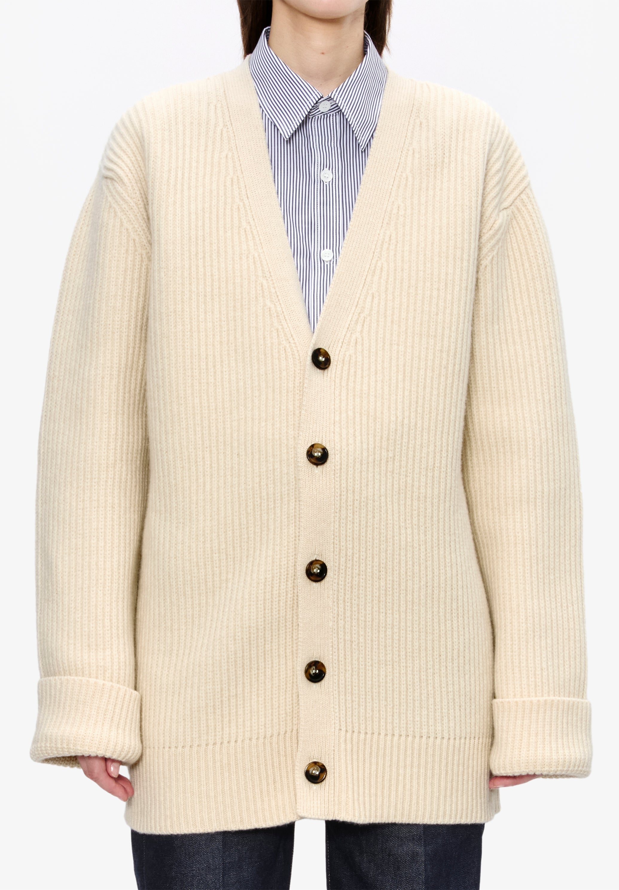 Wool-cashmere unisex cardigan - 7