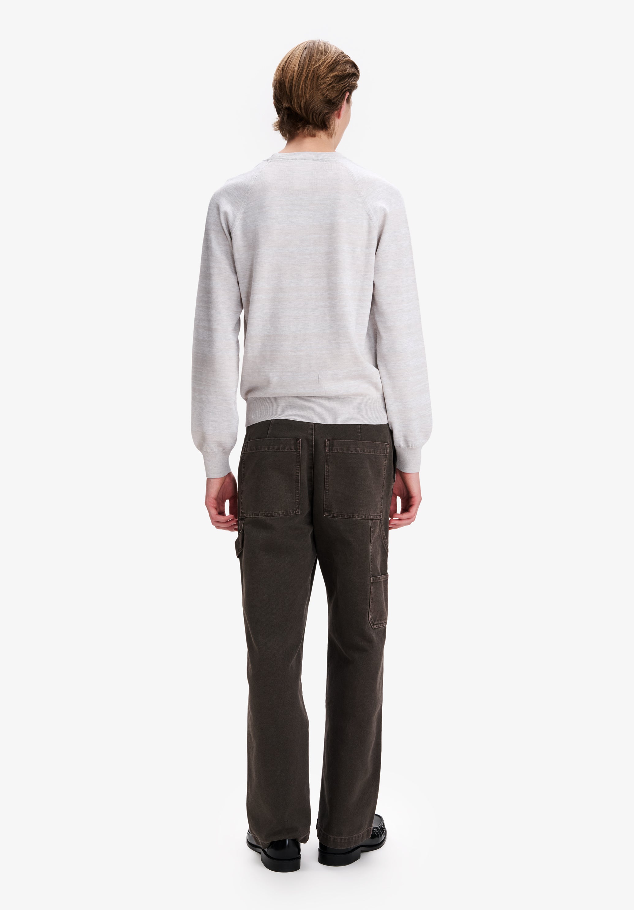 Heather grey raglan-sleeve sweater - 2